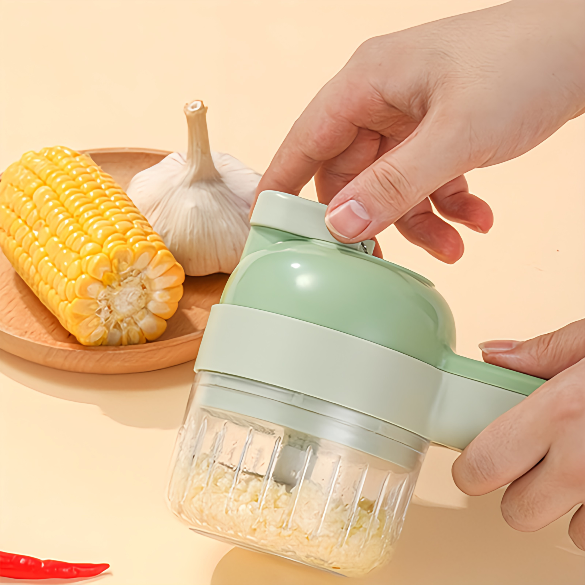 4 in 1 Multifunctional Electric Vegetable Chopper and Slicer Set