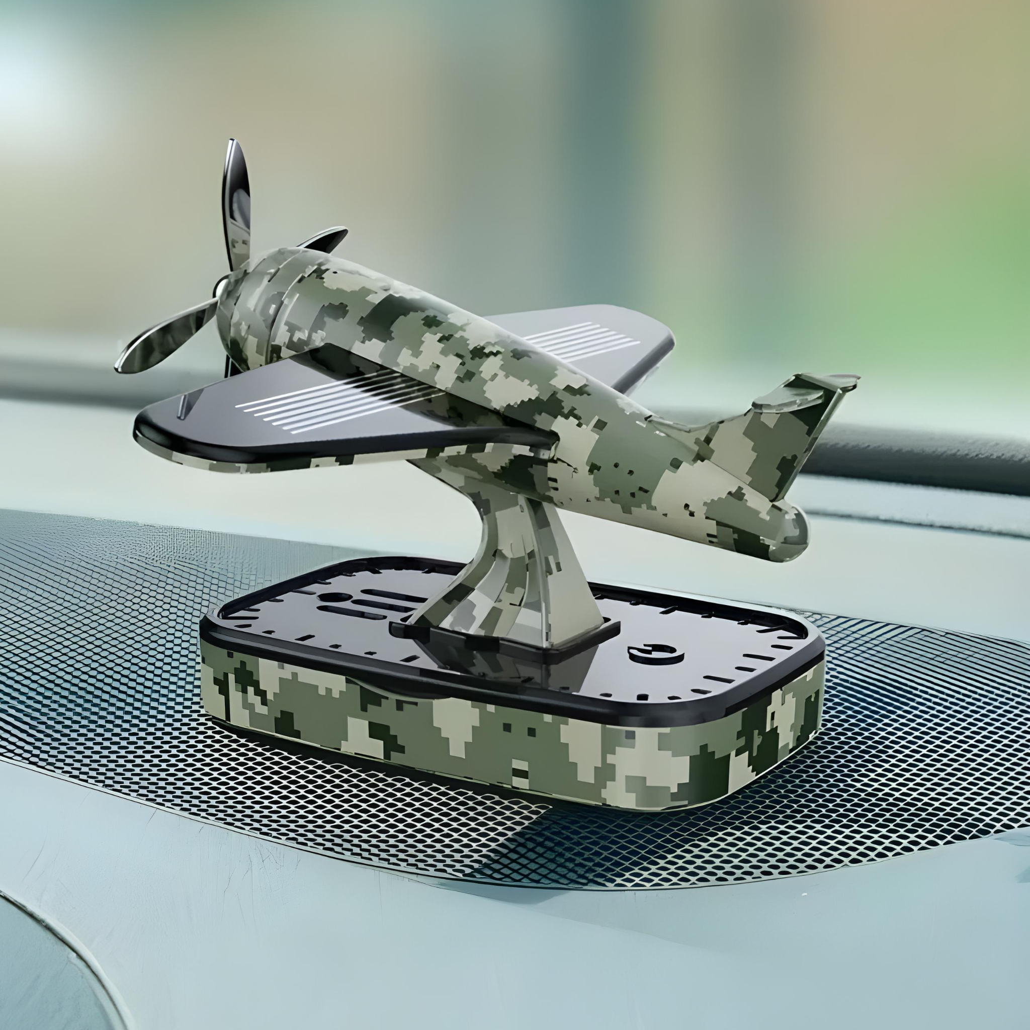 Auto Rotating Airplane Glider Car Dashboard Air Freshener Black Humidifier