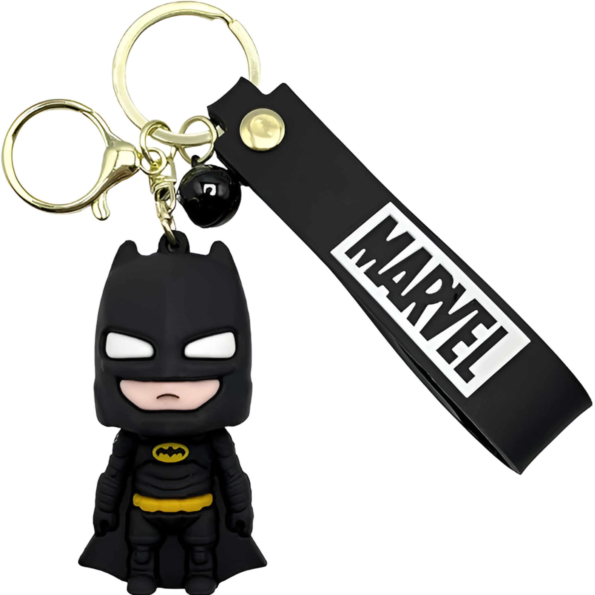 Batman Marvel 3D Silicone with Lanyard Metal Key Chain