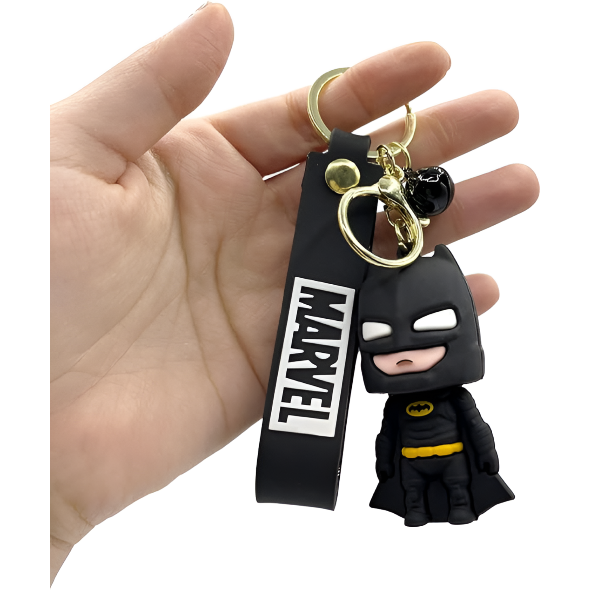 Batman Marvel 3D Silicone with Lanyard Metal Key Chain