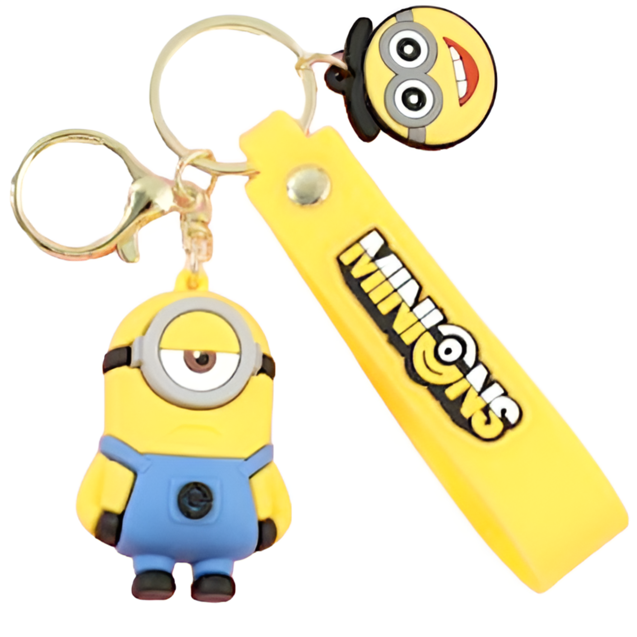 Brand New Cute 3D Rubber Minions Toy Keyring Keychain