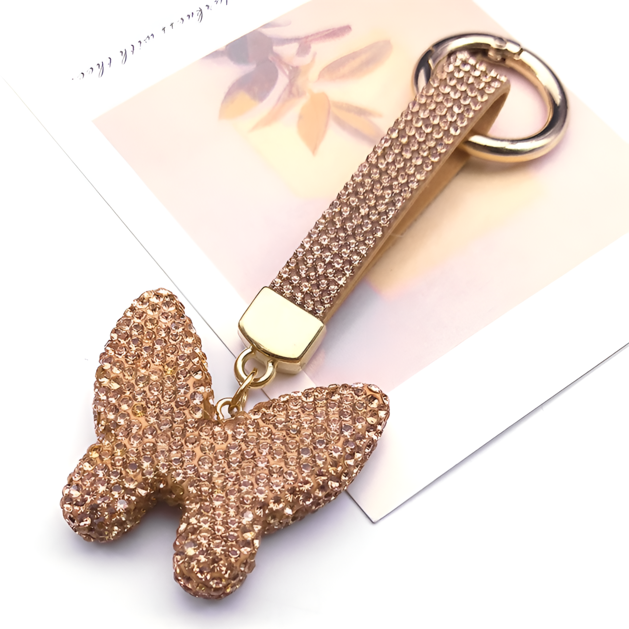 Butterfly Diamond Key Ring, Glitter Key Ring for Women and Girls