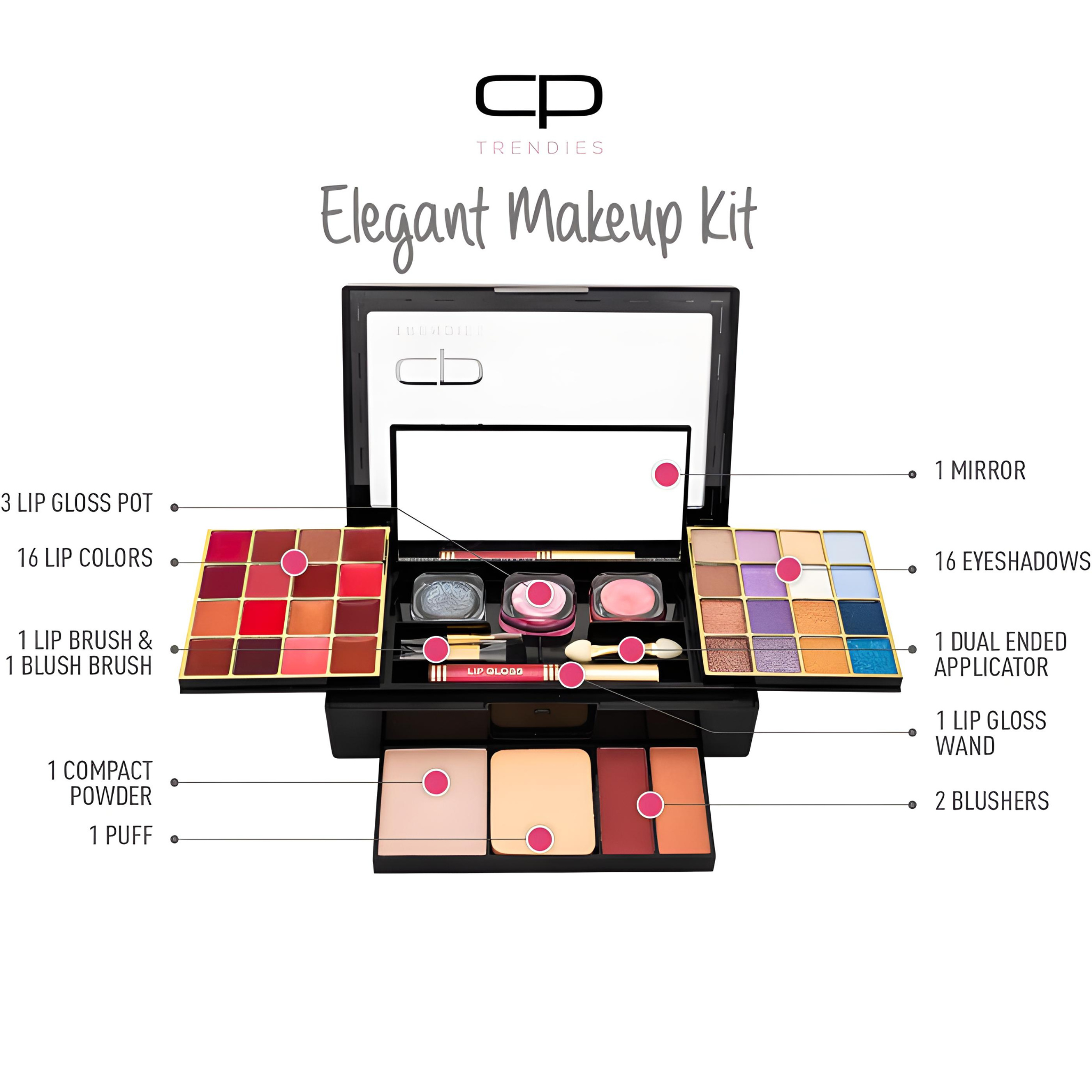 CP Trendies Makeup Kit 82 – ELEGANT - Ultimate Color - Gift Set for Women/Girls | All-in-One Makeup Kit for a Radiant, Elegant Look