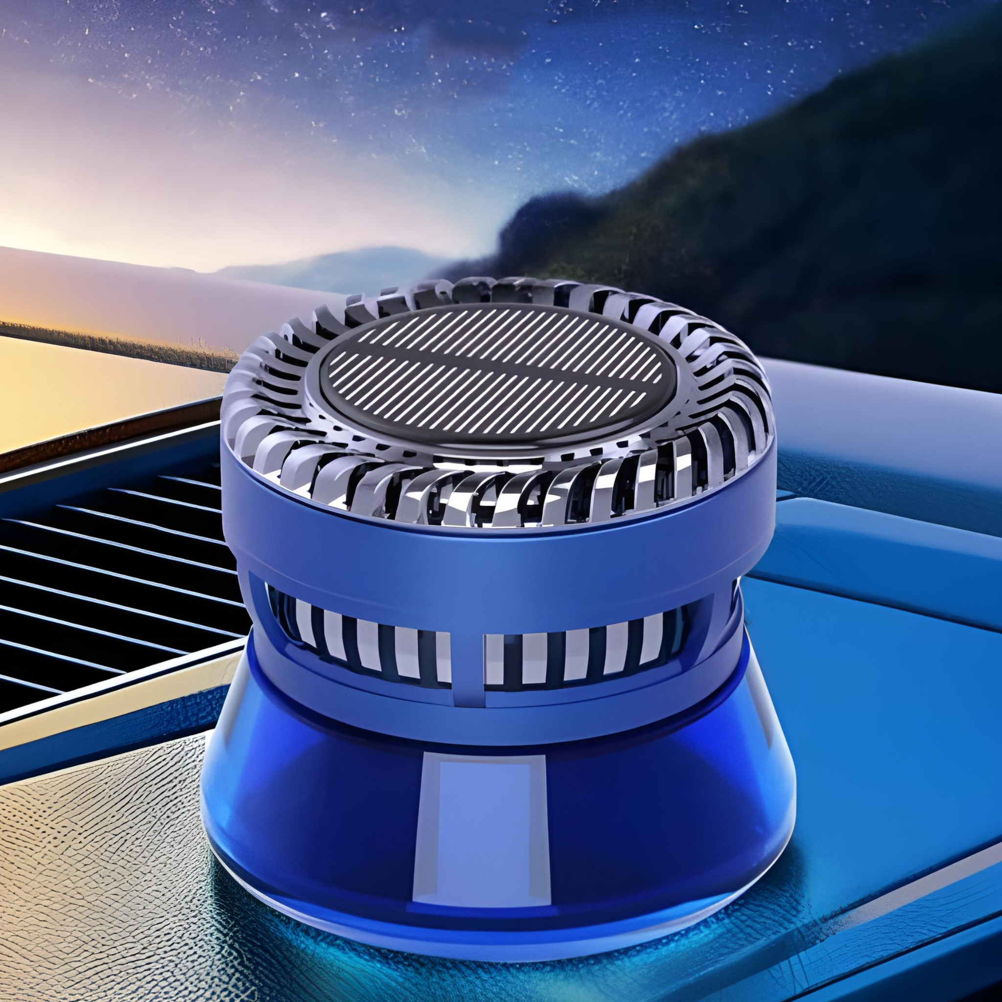 Car Double Loop Floating Solar Fragrance Aromatherapy Rotating Double Ring  Solar Powered Car Air Freshener 