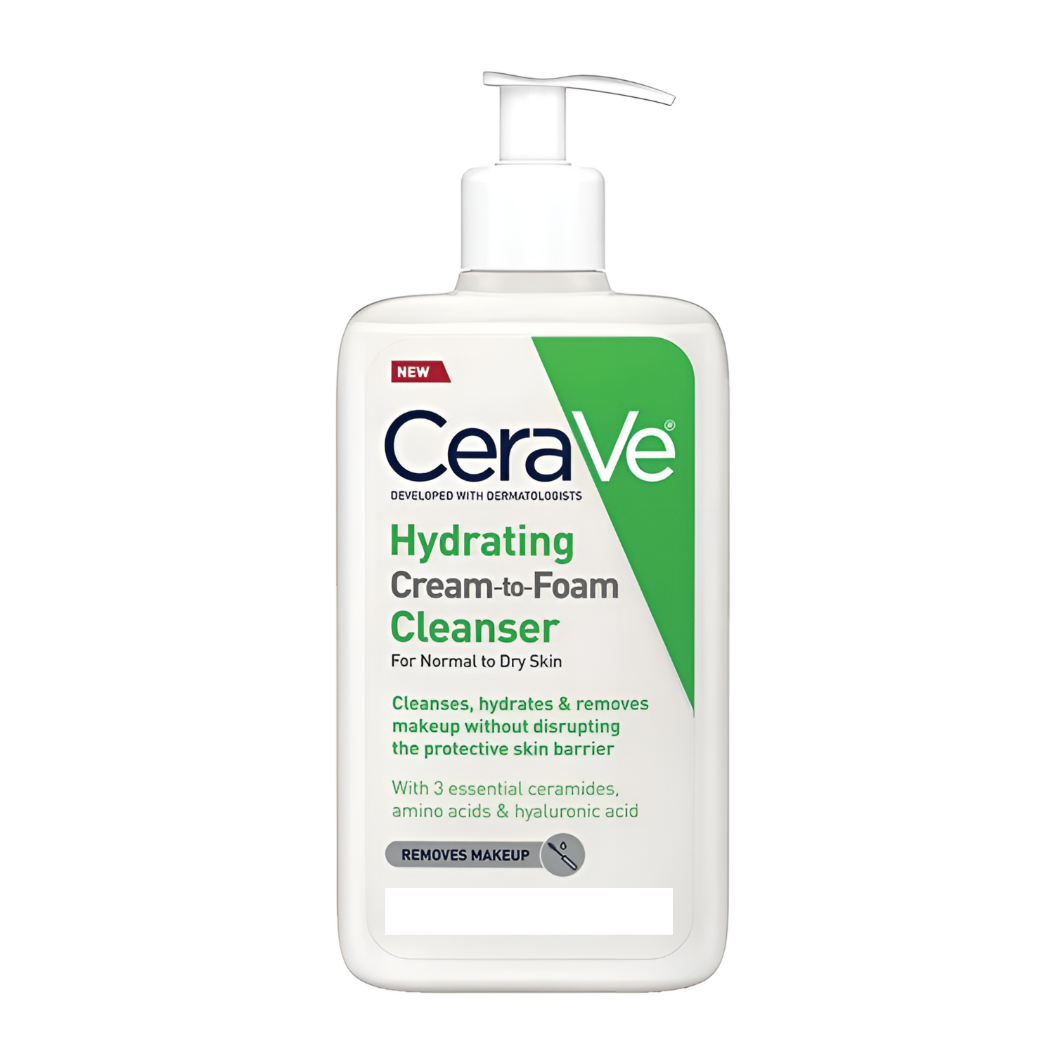 CeraVe Hydrating Cream-to-Foam Cleanser For Normal to Dry Skin Including Sensitive Skin