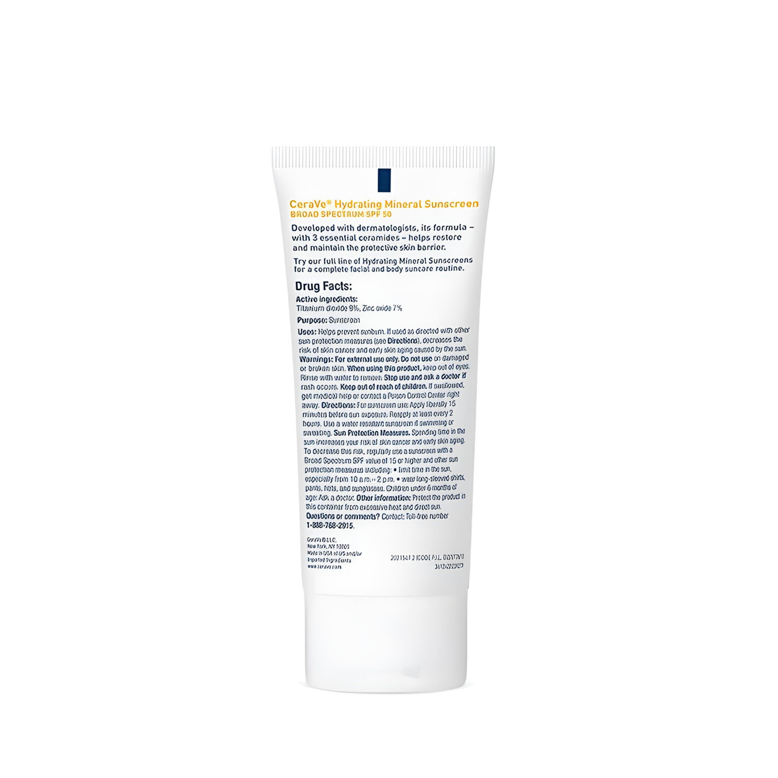 CeraVe Hydrating Mineral Sunscreen SPF 50 Face Lotion