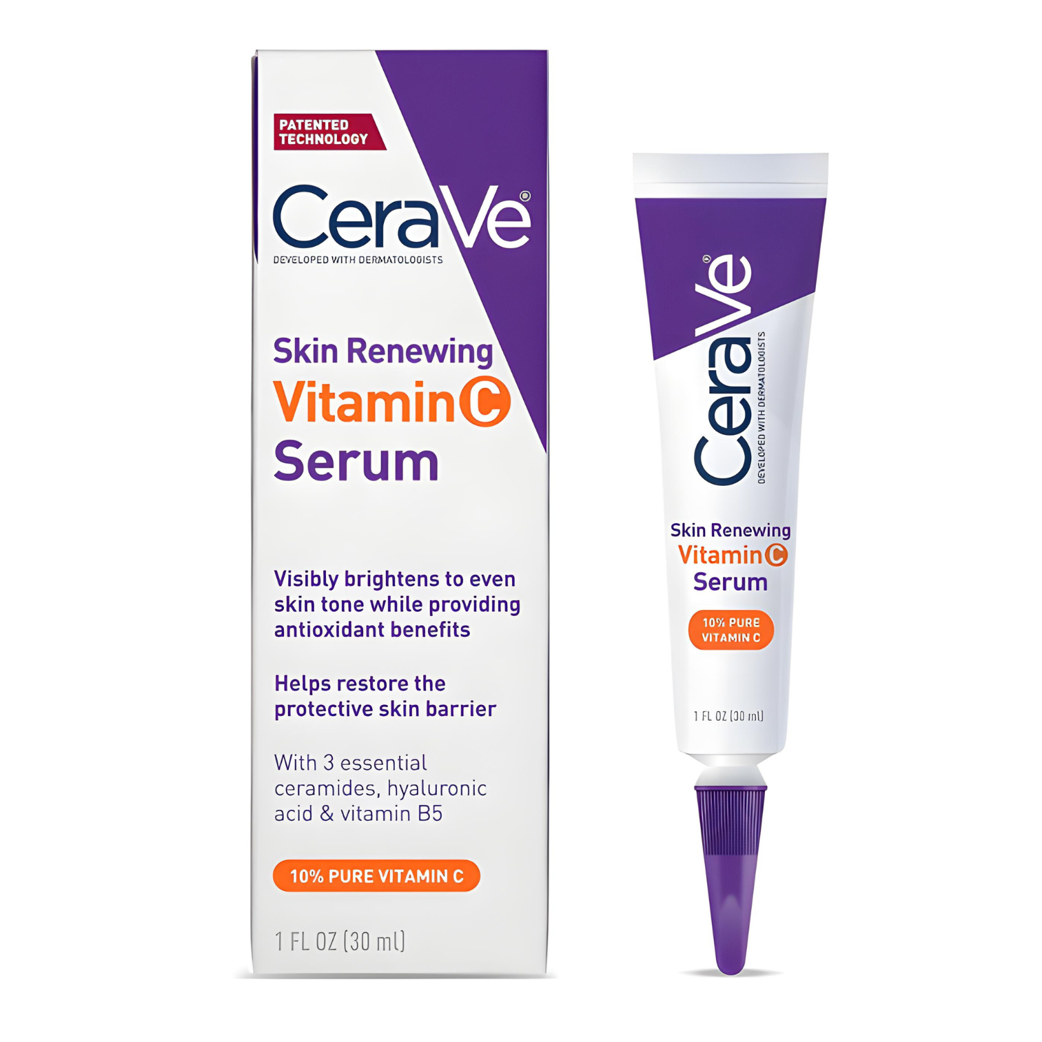 CeraVe Skin Renewing Vitamin C Serum 30ml - Improve skin elasticity and firmness