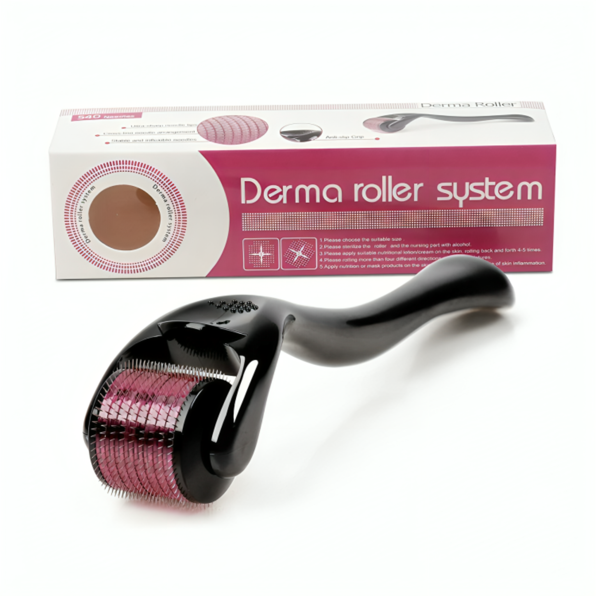 Derma Roller Acne Scars Treatment Skin & Face Care Massager with 540 Micro Needle