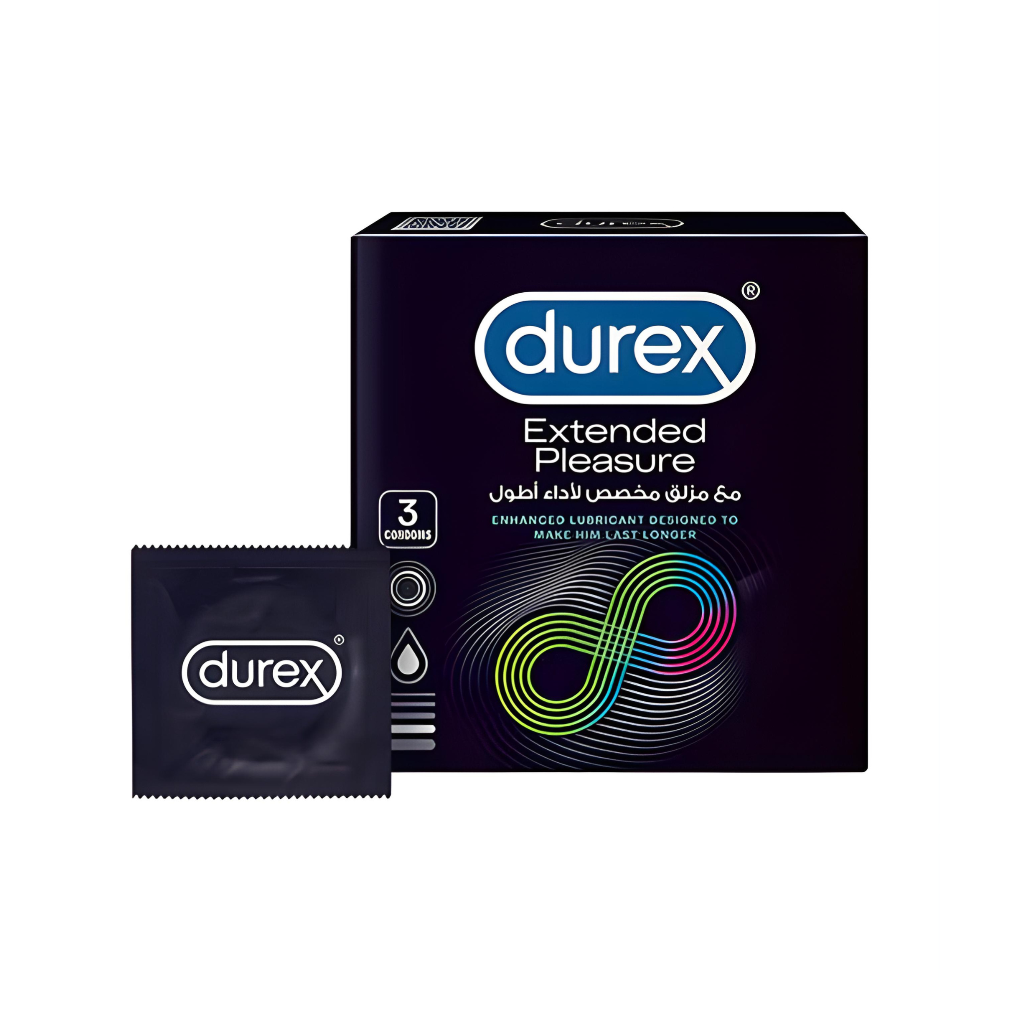 Durex Extended Pleasure Condoms - Pack of 3 | Long-Lasting Pleasure and Delayed Climax