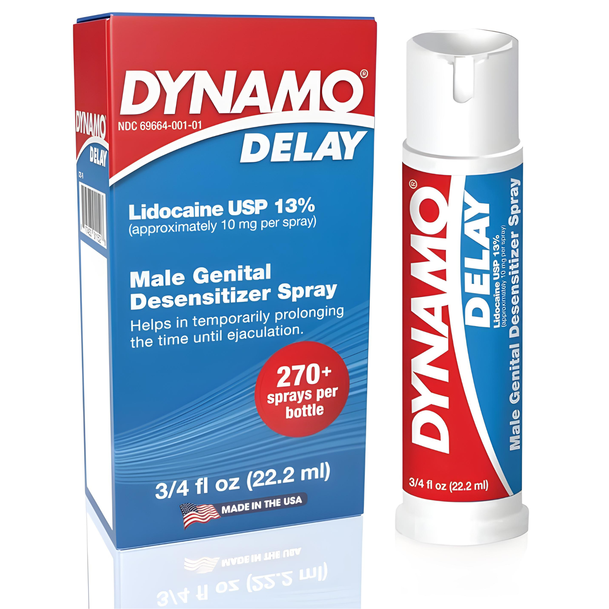 Dynamo Male Genital Desensitizer Delay Spray for Men - 22.2ml