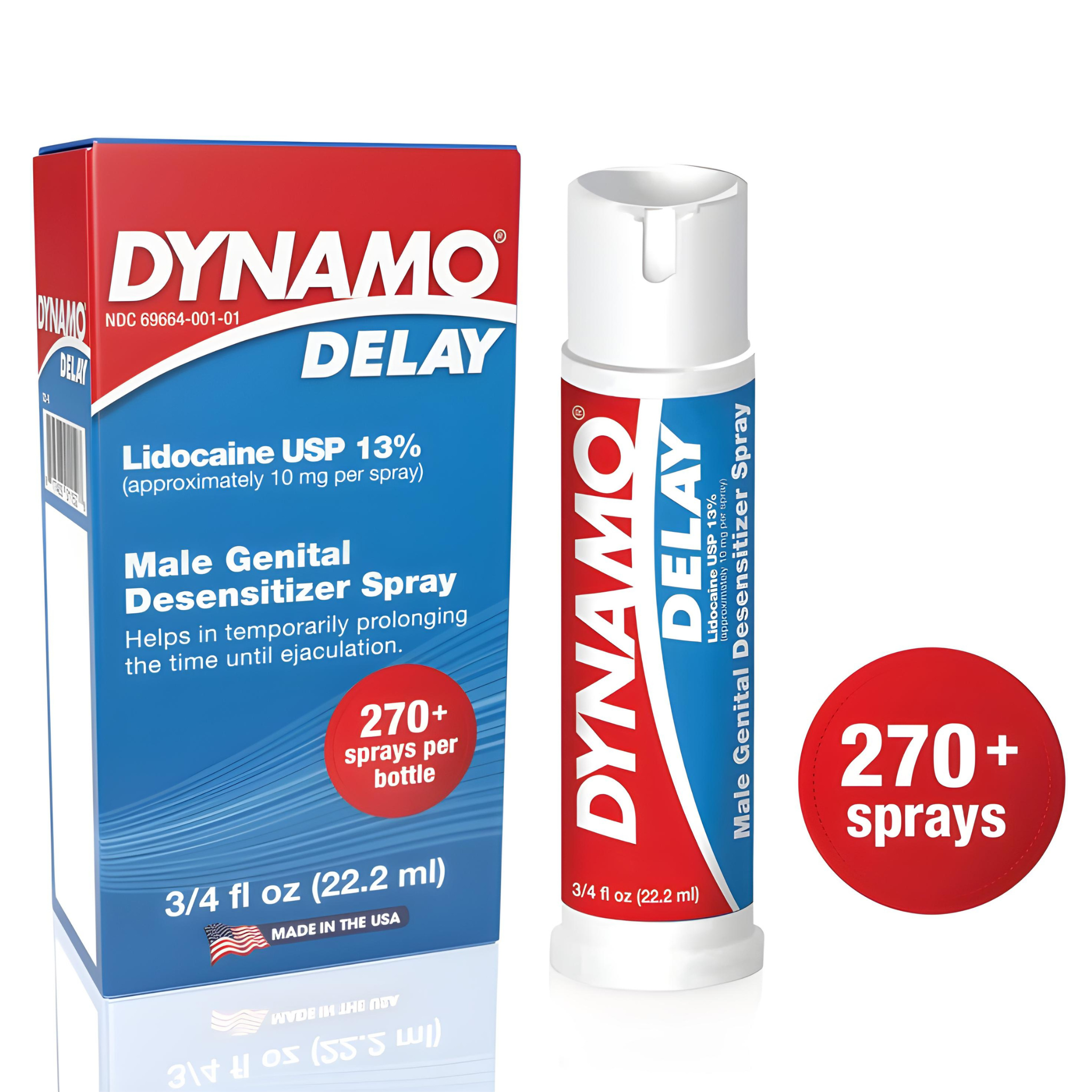 Dynamo Male Genital Desensitizer Delay Spray for Men - 22.2ml