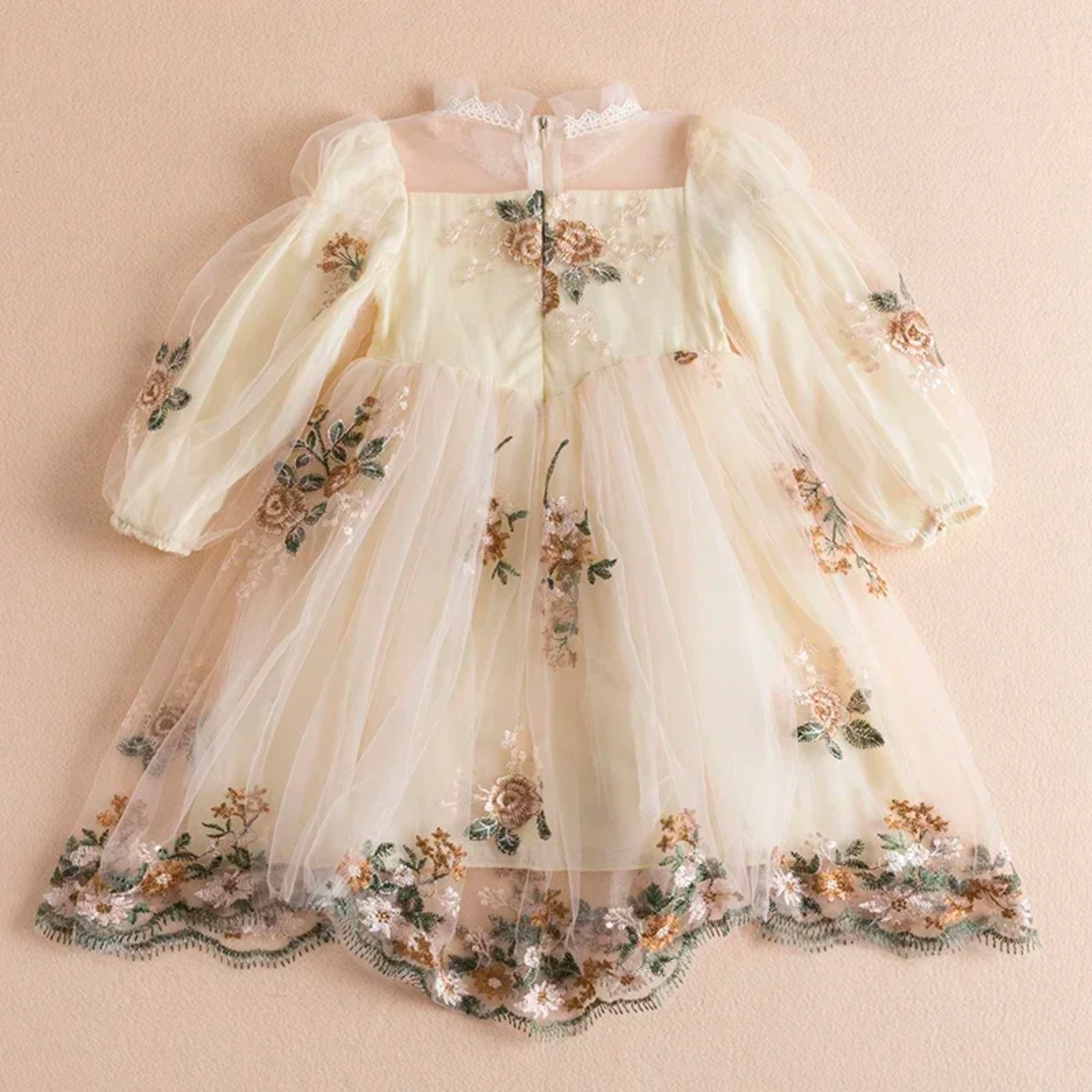 Elegant Girl Embroidery Flower Girl Dresses for Wedding Autumn Winter