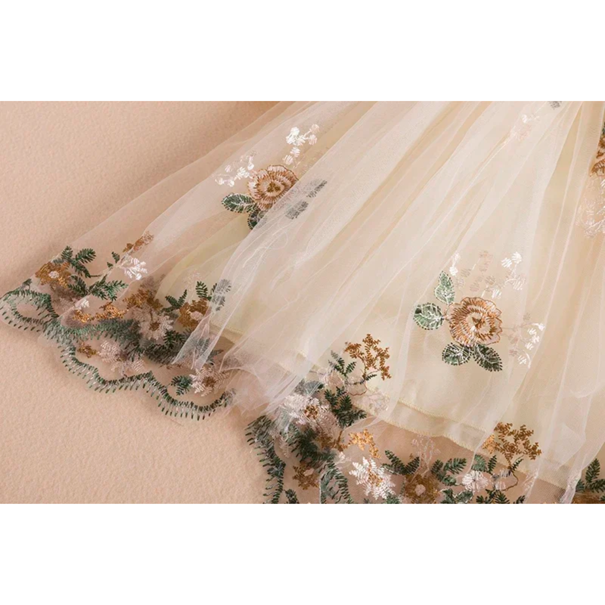 Elegant Girl Embroidery Flower Girl Dresses for Wedding Autumn Winter