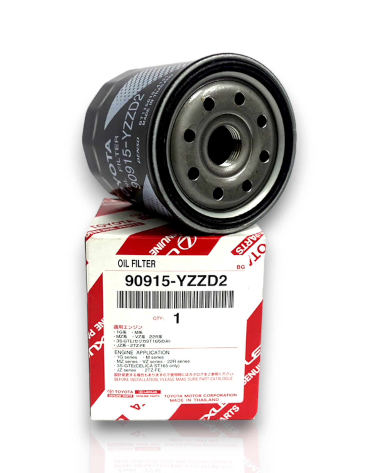 Genuine Toyota Oil Filter 90915-YZZD2  Use for Hilux, Hiace, Fortuner & Prado 2TRFE ENGINE