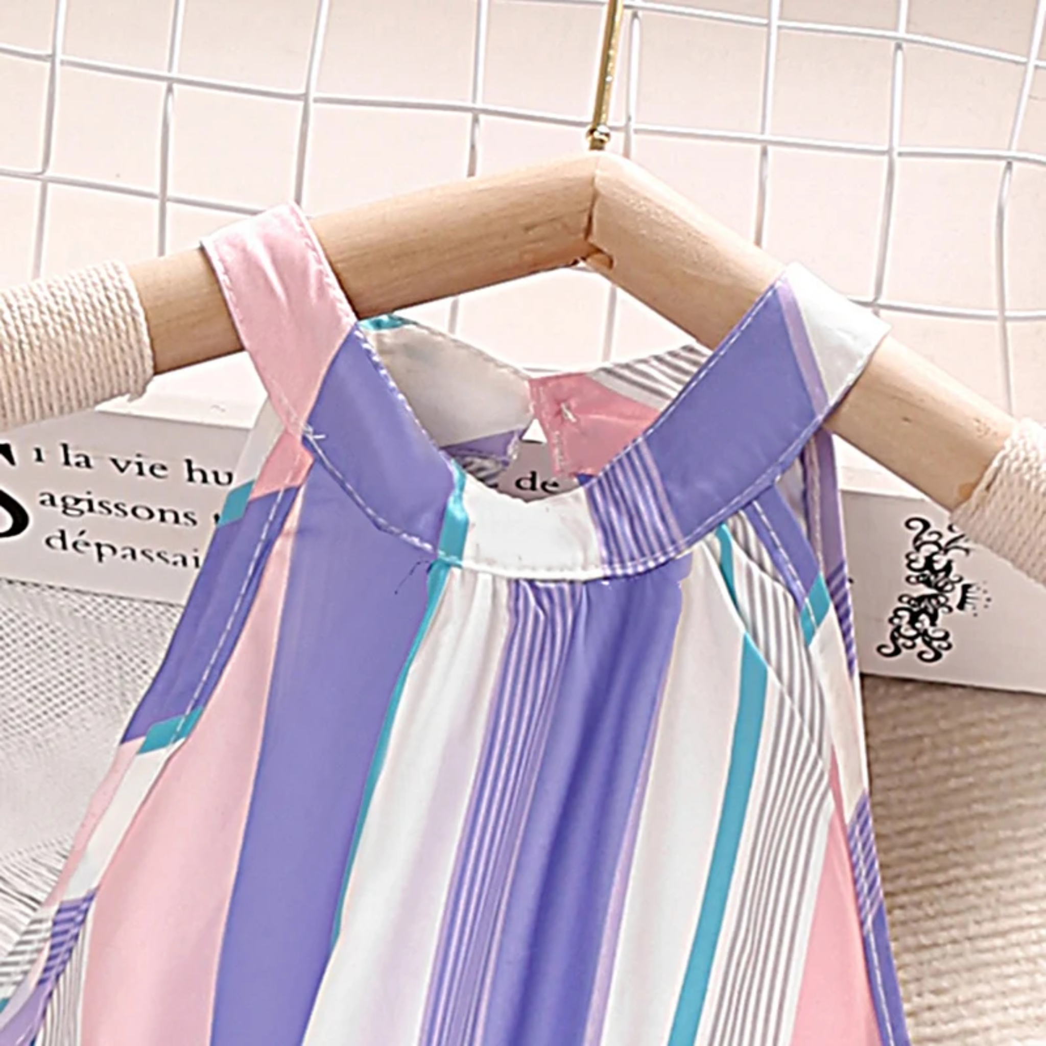 Girls Striped Casual Sundress - Seaside Resort Fashion