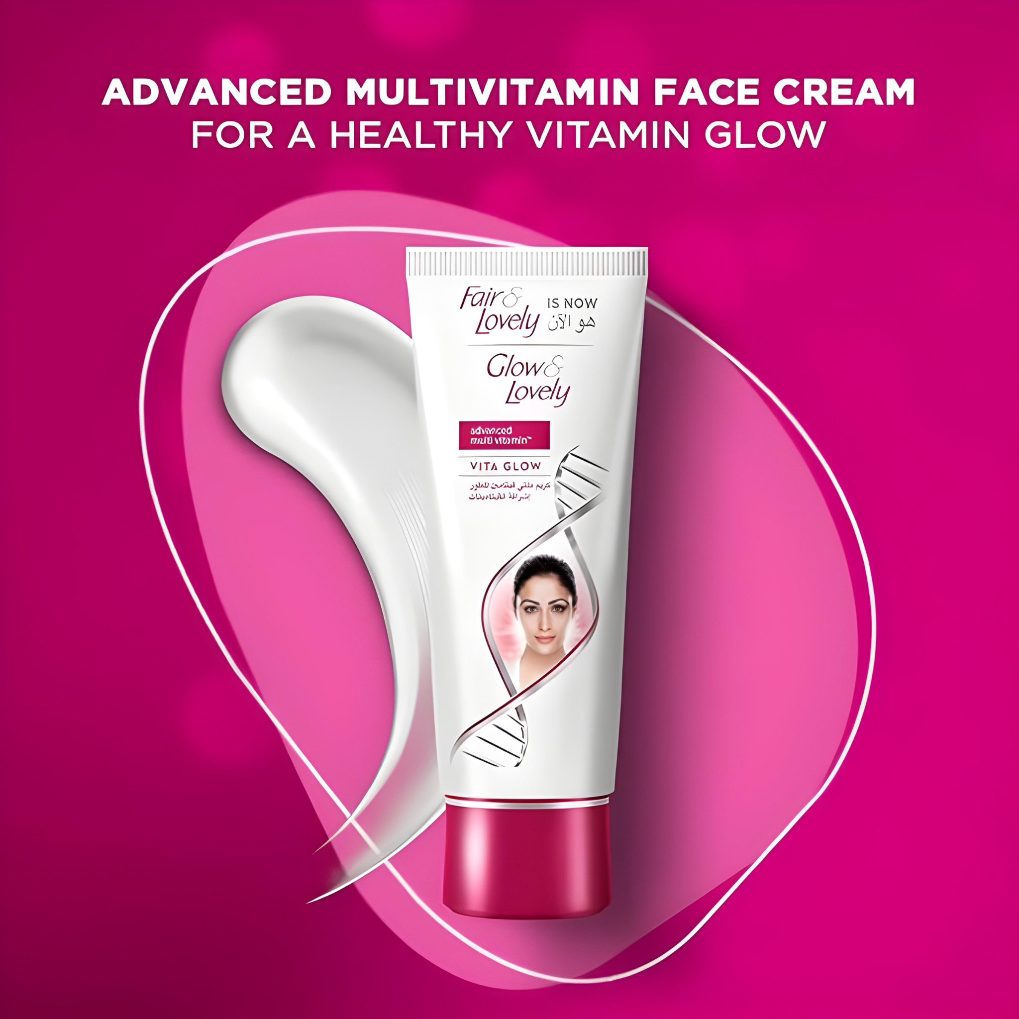 Glow & Lovely Face Cream With Vita Glow - Advanced Multi Vitamin For Glowing Skin - 80g - White