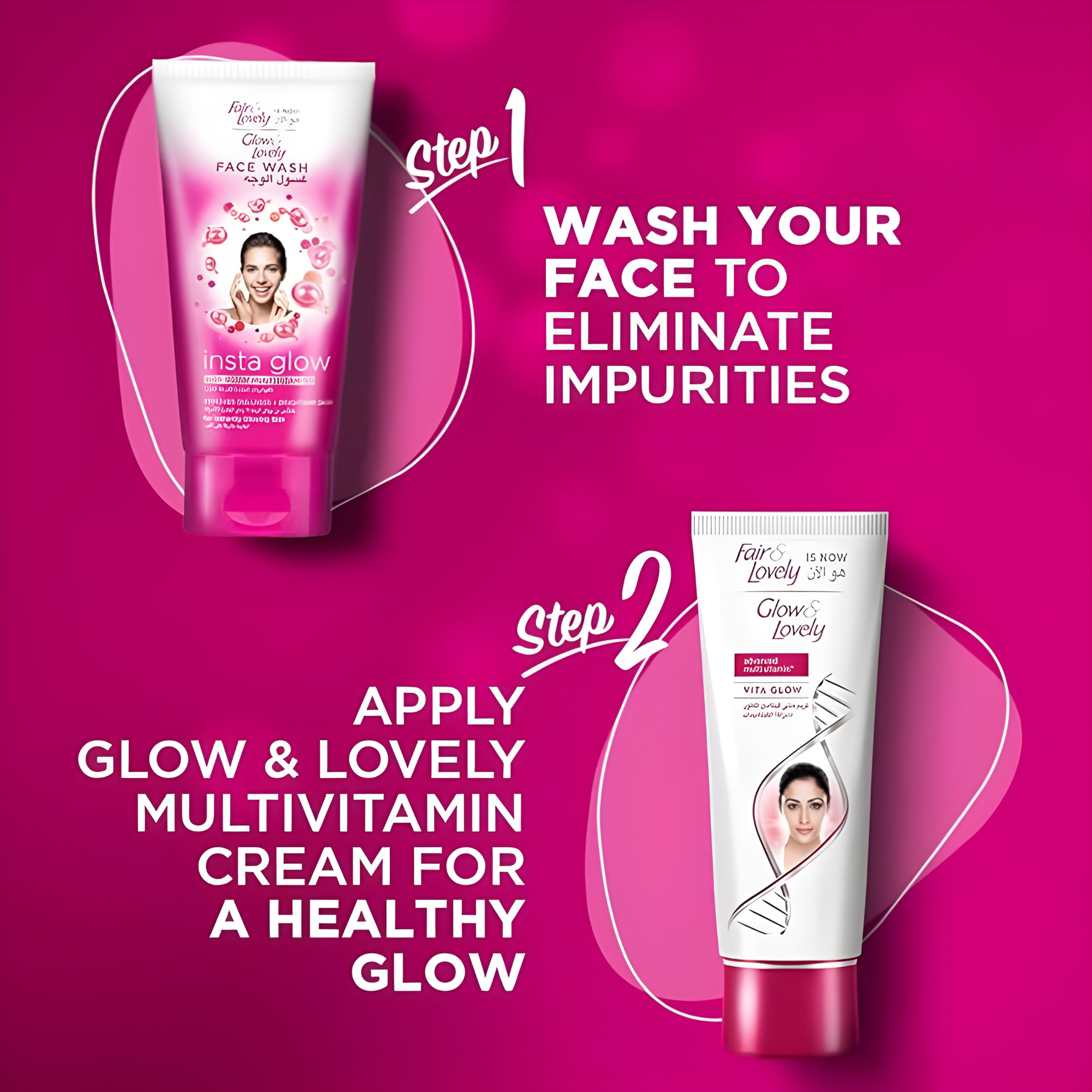 Glow & Lovely Face Cream With Vita Glow - Advanced Multi Vitamin For Glowing Skin - 80g - White