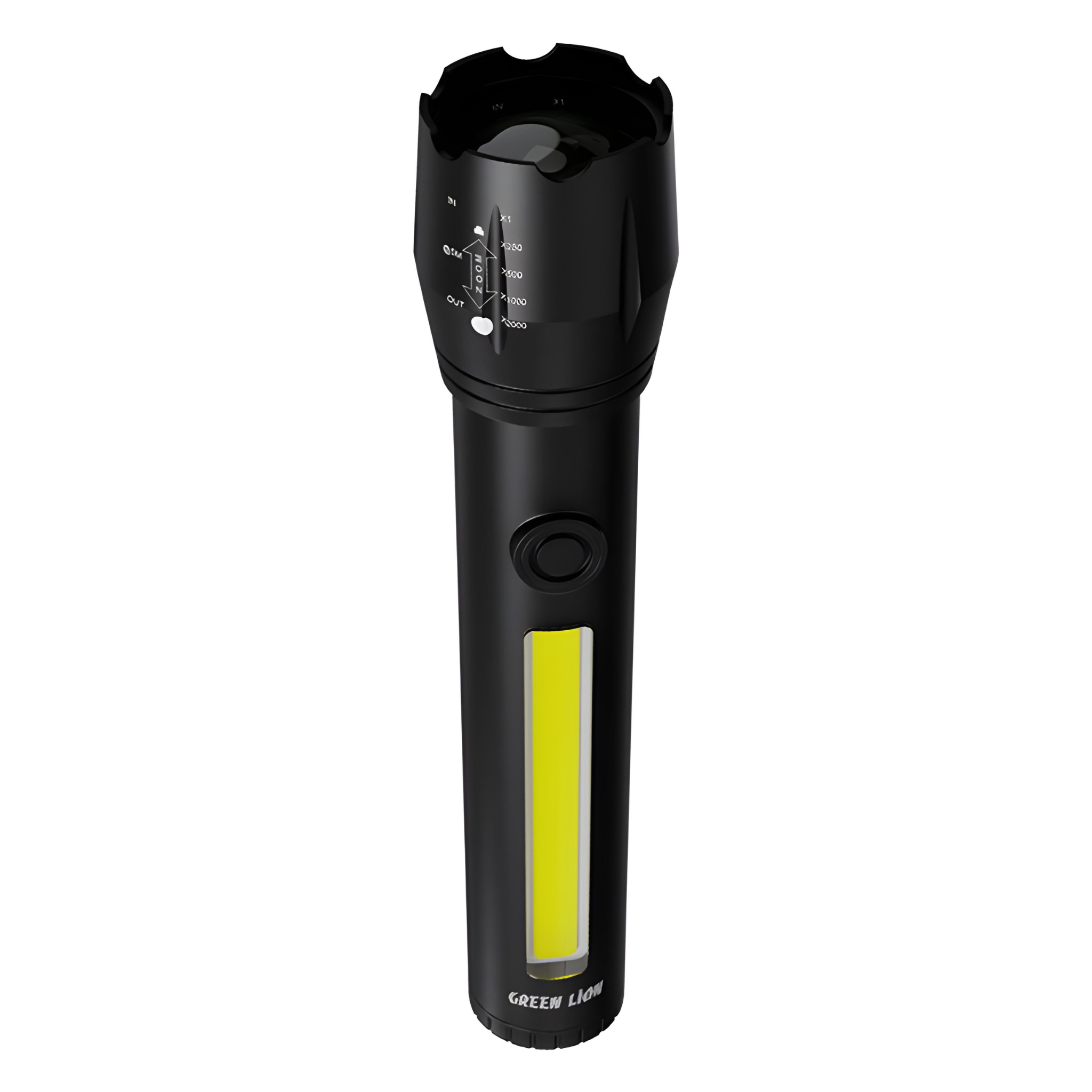 Green Lion 2-in-1 Adjustable Torch - 3W LED, 130lm, 1200mAh, Flashlight and Lantern