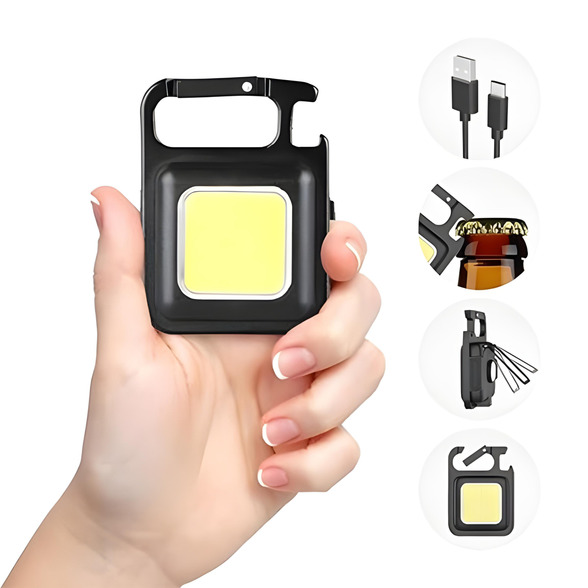 Green Lion Keychain Flashlight 300LM 500mAh