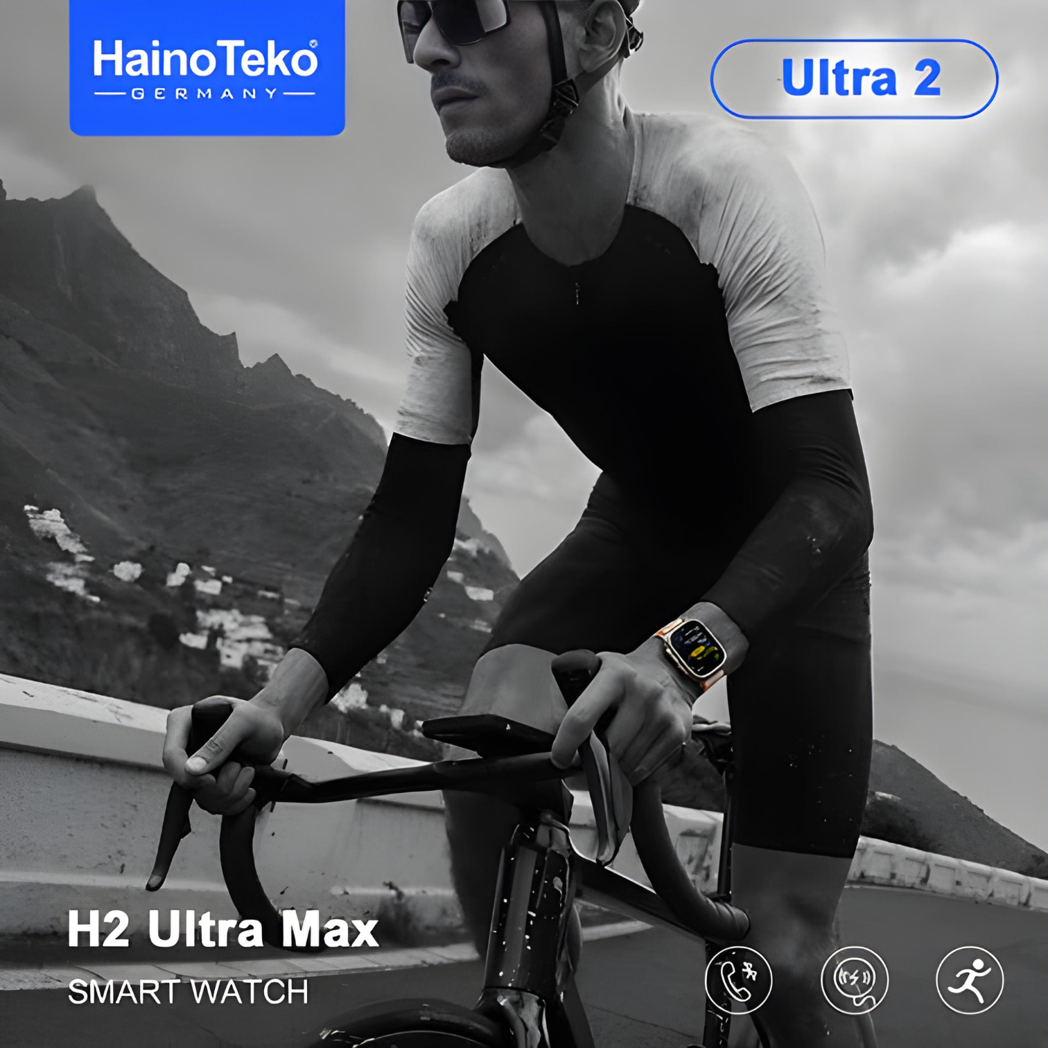 HAINO TEKO Germany H2 ULTRA MAX Smart Watch - Premium AMOLED Display, Advanced Fitness Tracker, Health Monitor, Water Resistant