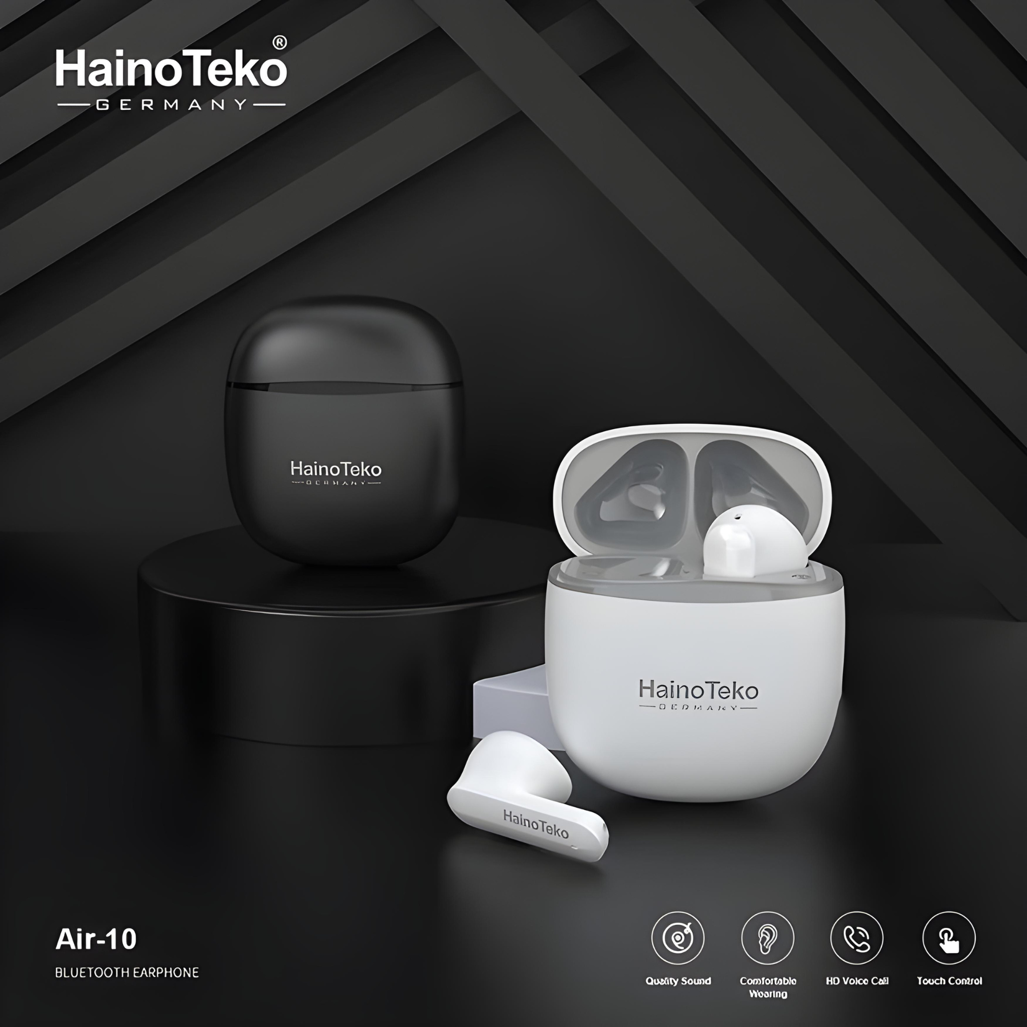 Haino Teko Germany Air-10 True Wireless Earphones - Long-Lasting Battery & Crystal-Clear Sound