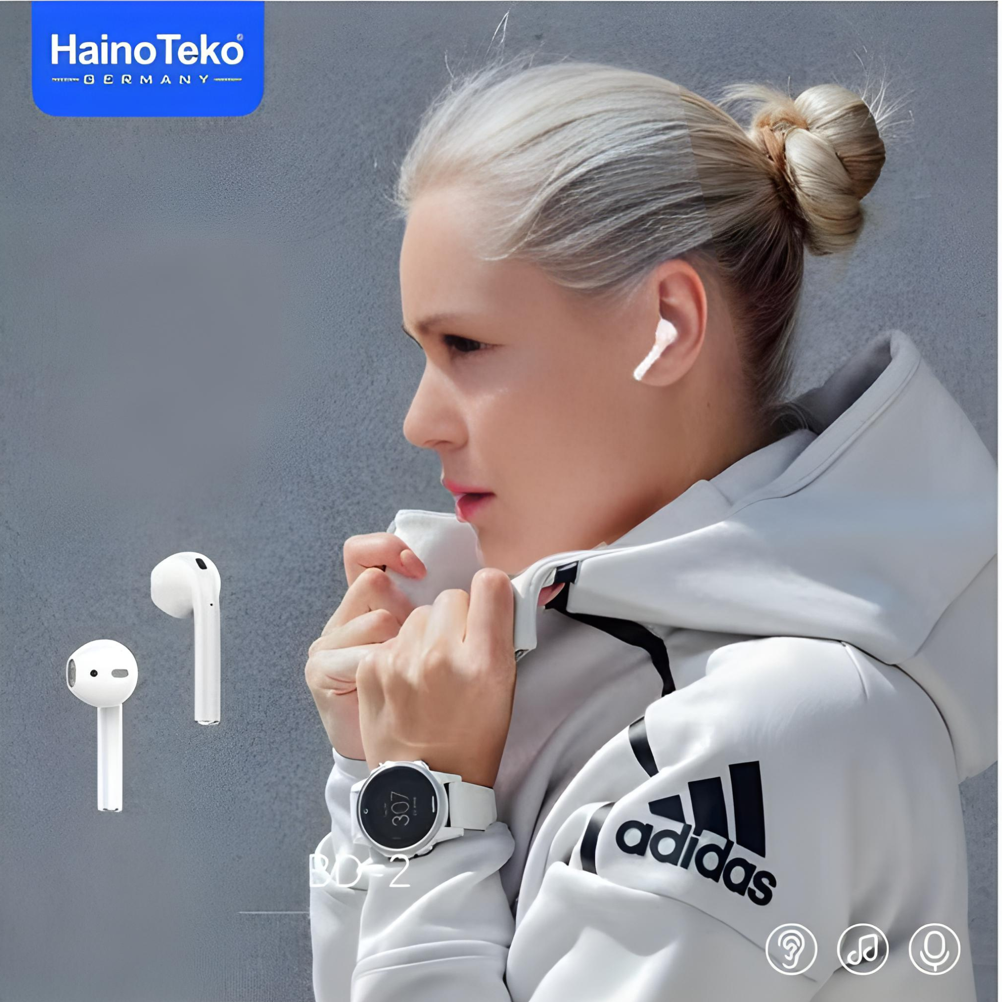 Haino Teko Germany BD-2 AirPods - Wireless Earphones with Long-Lasting Battery & Clear Sound