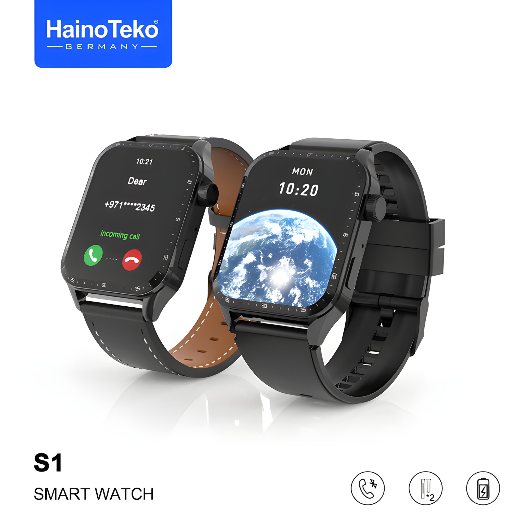  Haino Teko Germany, Smartwatch Strap, 2-Pack, Interchangeable, Durable, Comfortable, Stylish, Fashionable, Smartwatch Accessories, Haino Teko Germany S1