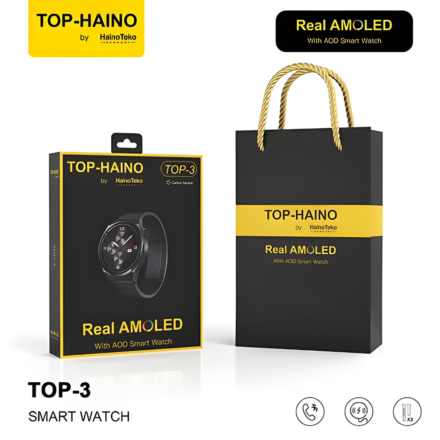 Haino Teko Germany Top-3 with Real AMOLED Always on Display (Men's Smart Watch, Fitness Tracker, Health Monitor)