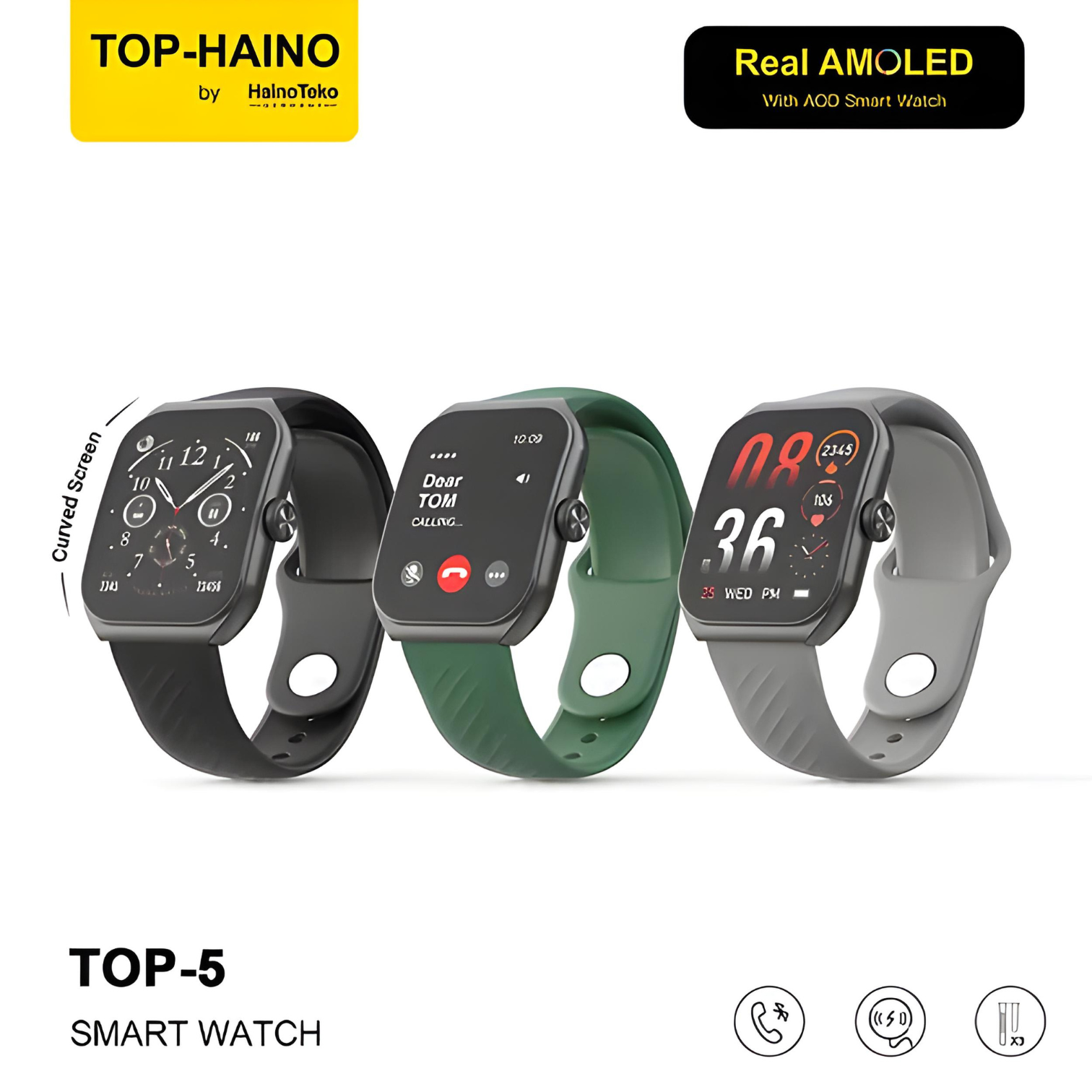 Haino Teko Germany Top-5 with Real AMOLED Always on Display (Men's Smart Watch, Fitness Tracker, Health Monitor)