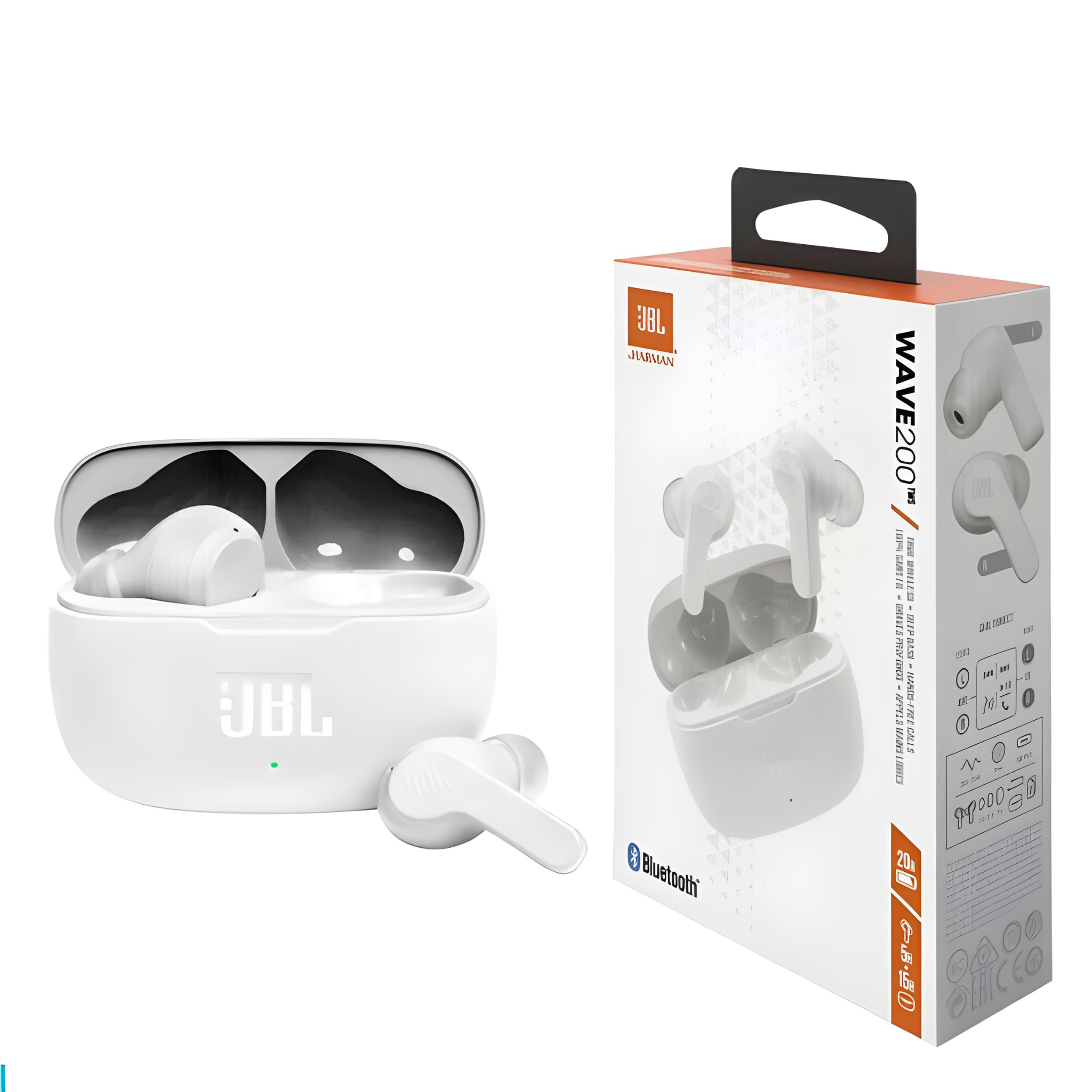 JBL Wave 200 TWS Earbuds - True Wireless Stereo, Deep Bass Sound, Water-Resistant, 20H Battery Life