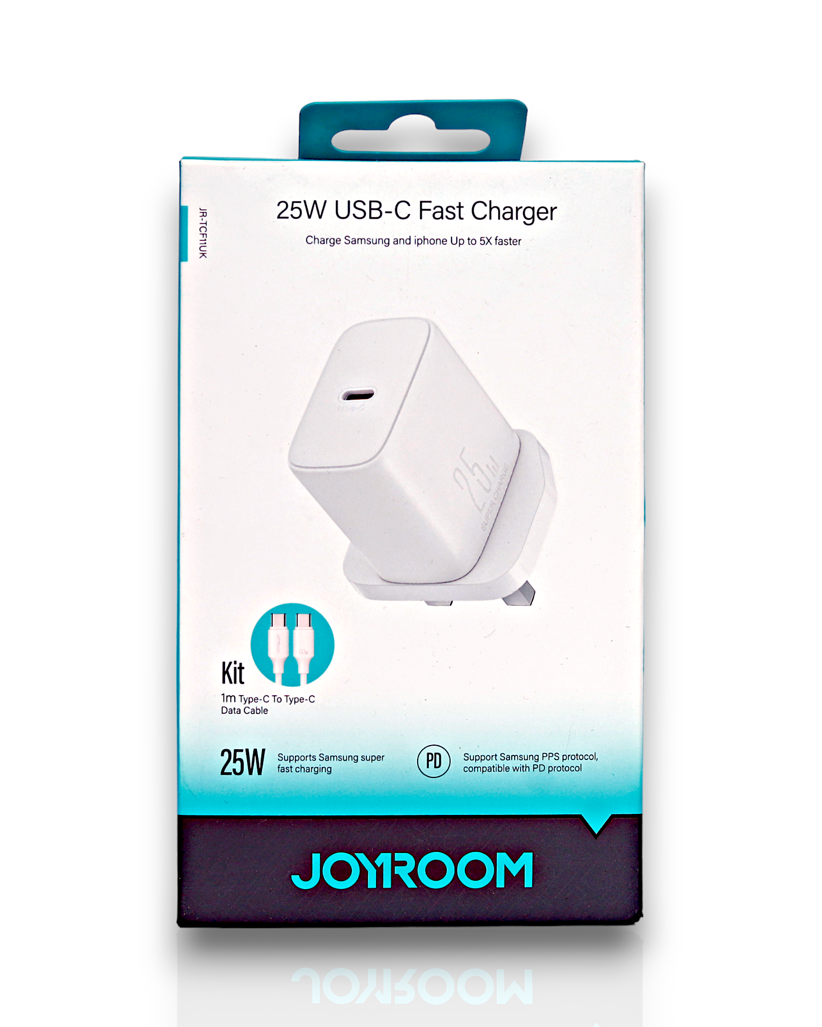 JOYROOM JR-TCF11UK 25W Type-C to Type-C Fast Charger Kit with Super Fast Charging Cable Set