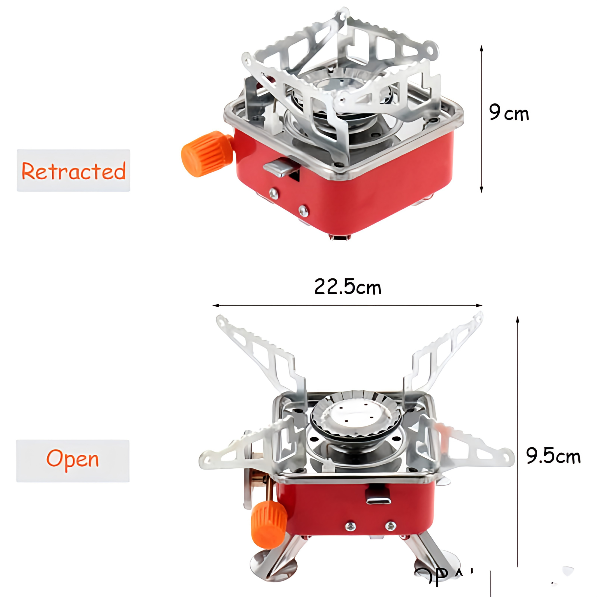 K-202 Mini Portable Square Stove with Gas Cylinder | Portable Camping Stove | Patarri.com