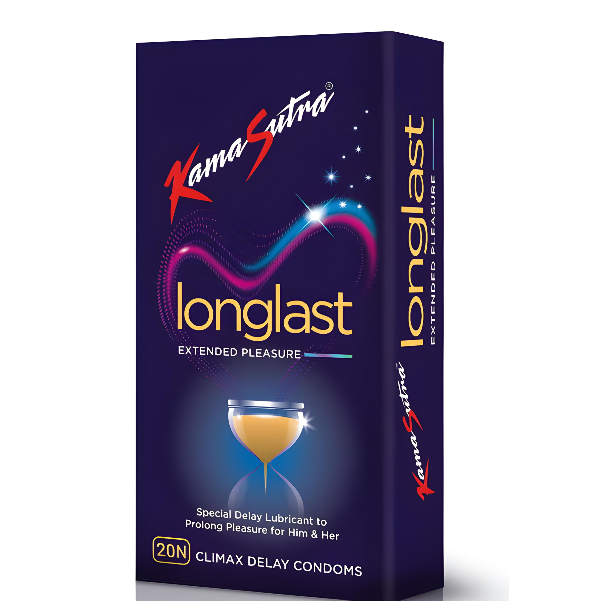 Kamasutra Long Last Condoms - Delay Climax & Extend Pleasure