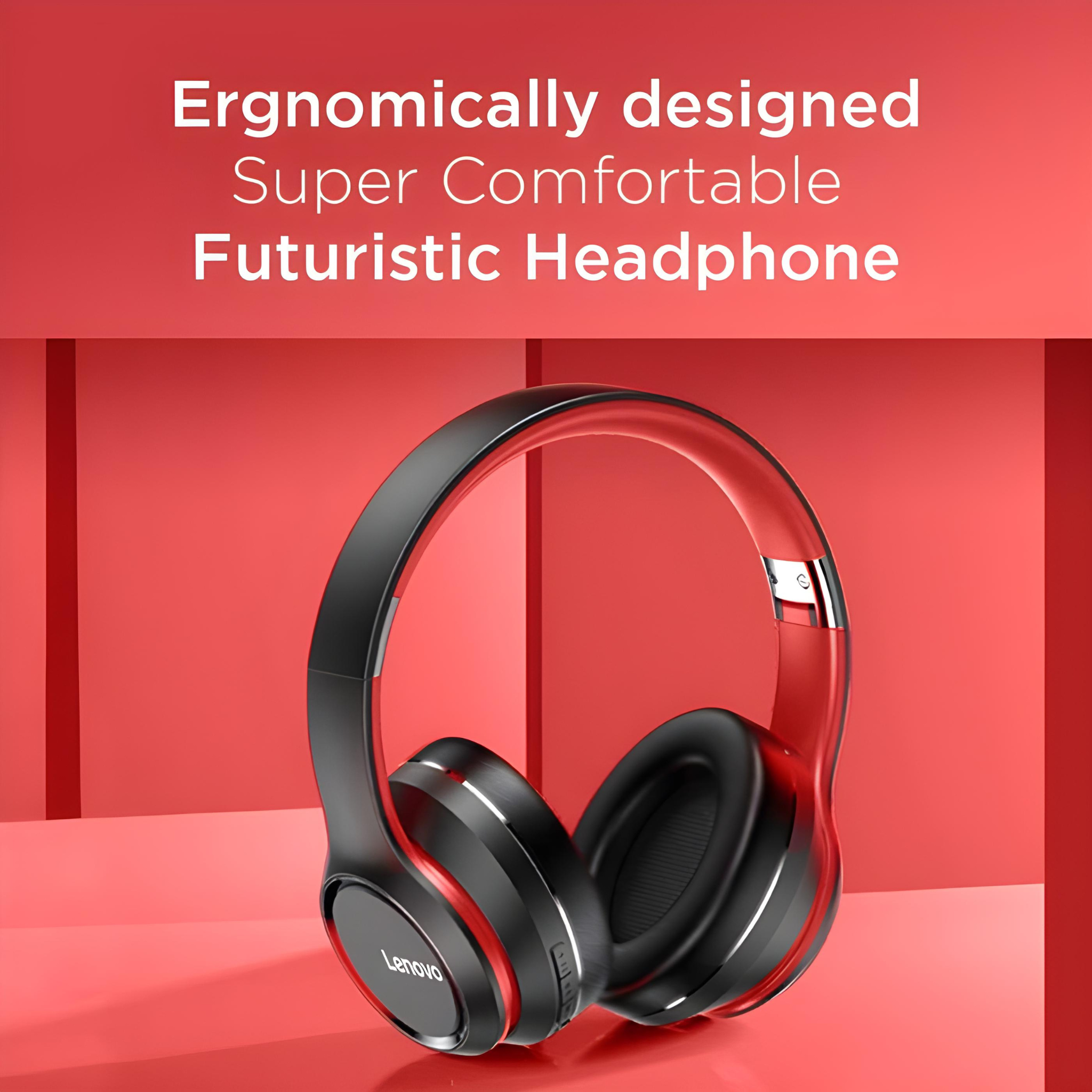 Lenovo HD200 Bluetooth Earphone - Over-Ear Foldable Wireless Headphones with 20H Playtime