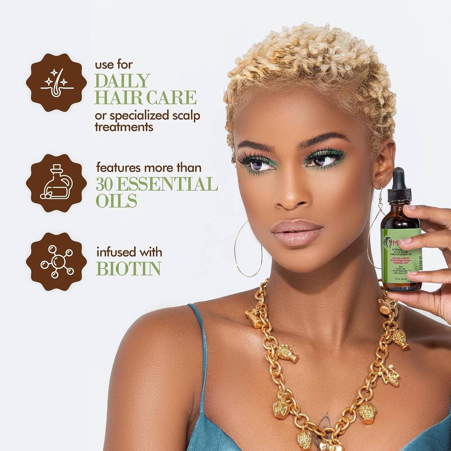 Mielle Organics Rosemary Mint Scalp & Hair Strengthening Oil for All Hair Types