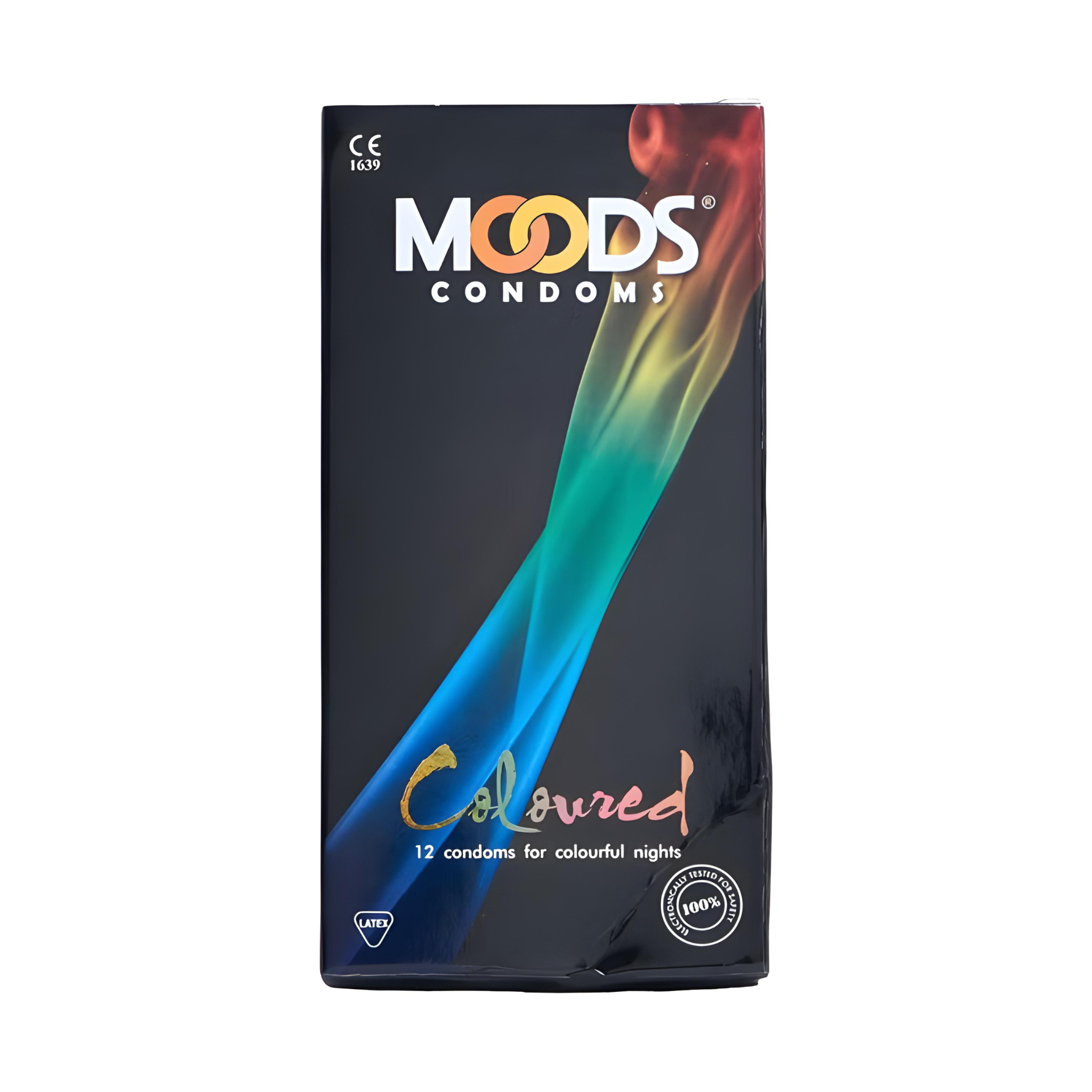 Moods Colored Condoms - 12 Pieces | Fun and Safe Lovemaking