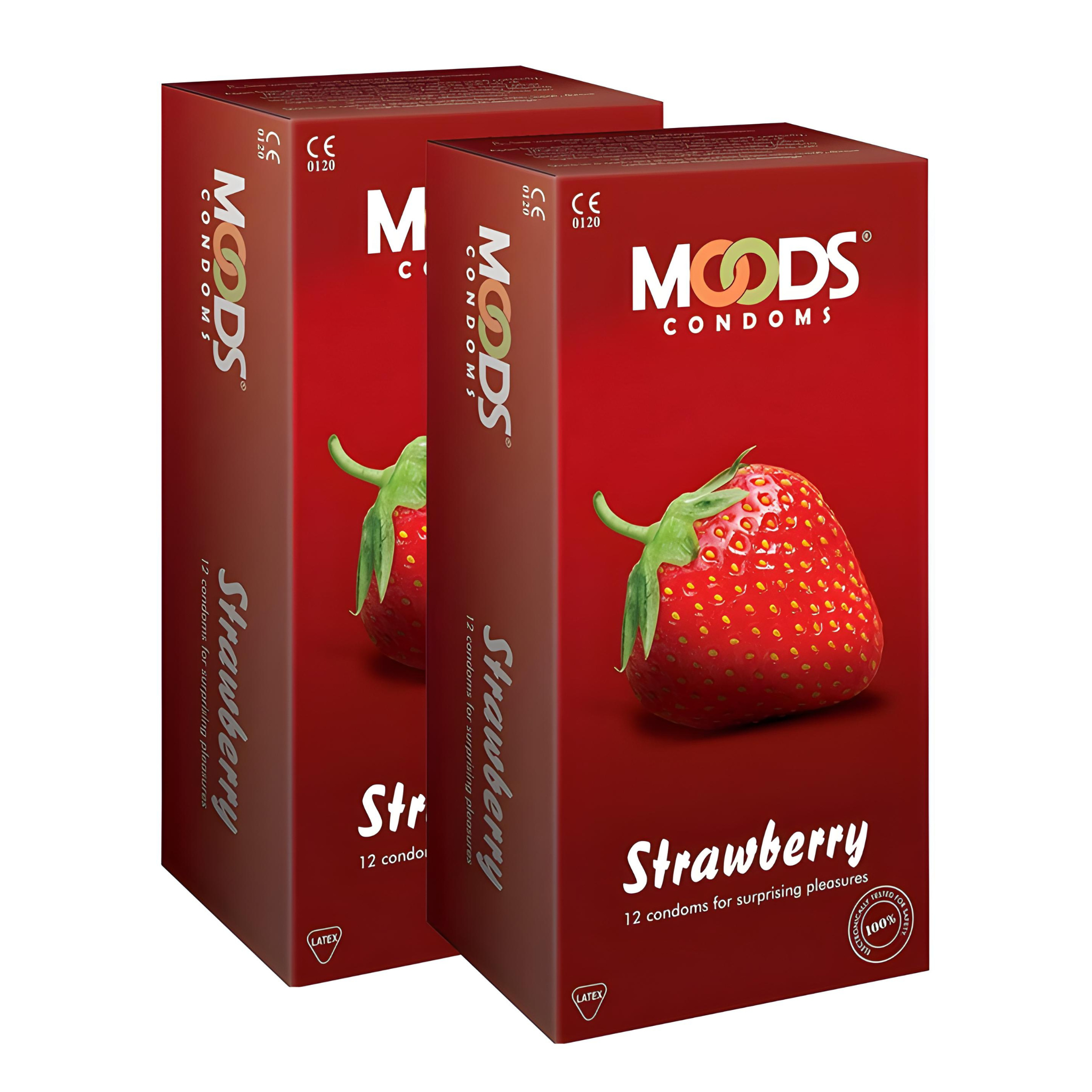 Moods Strawberry Flavor Condoms - Pack of 3 Boxes | Deliciously Safe