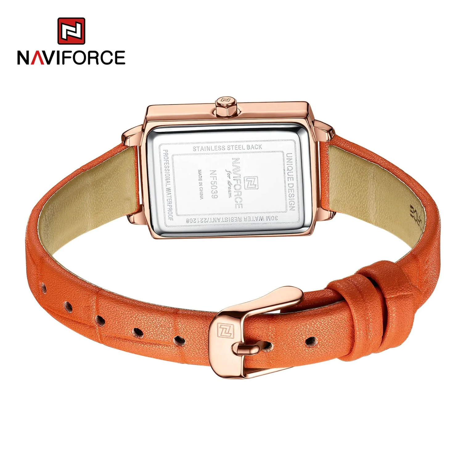 NAVIFORCE NF-5039 Square Edition Watch For Ladies