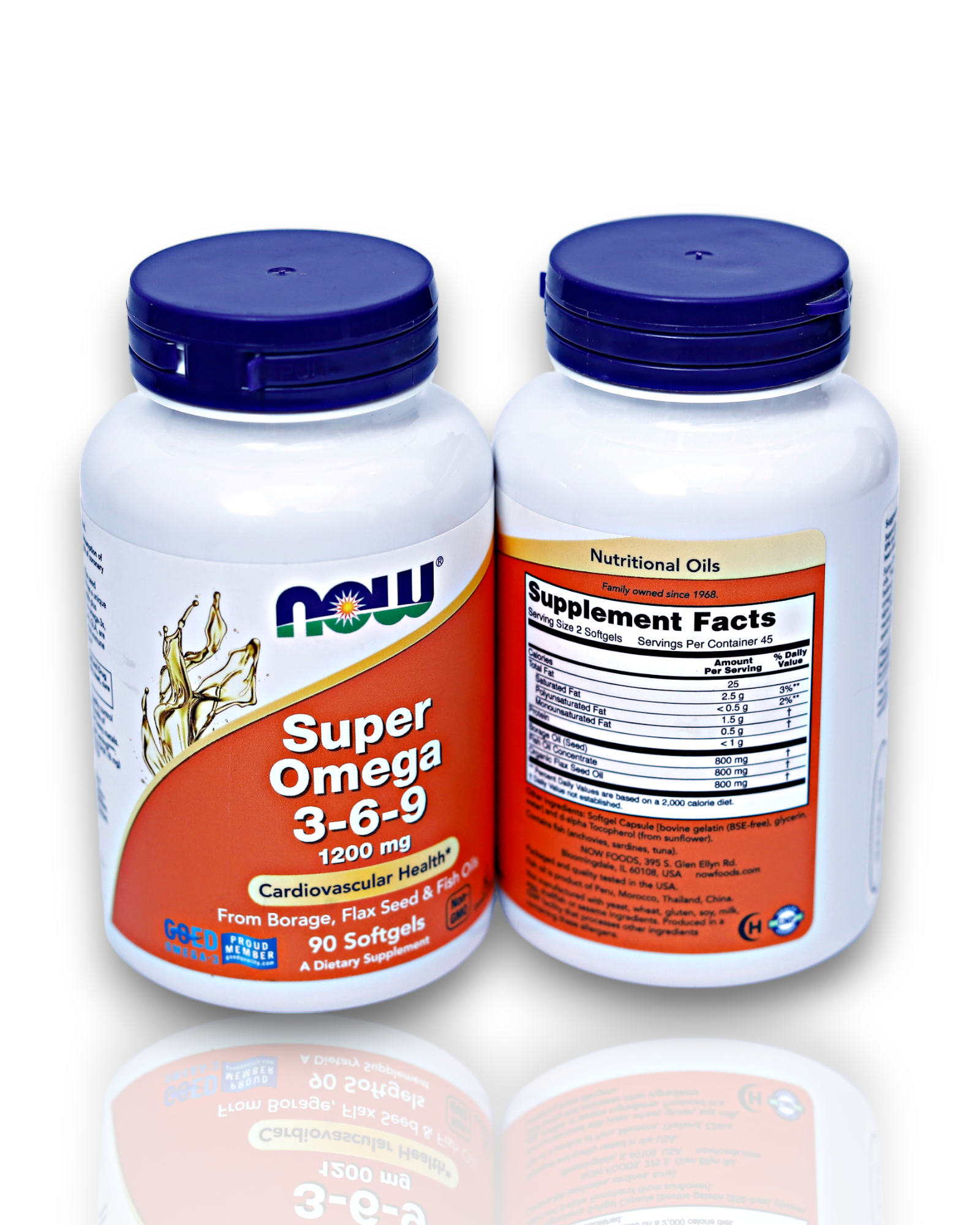 NOW Supplements, Super Omega 3-6-9 1200 mg