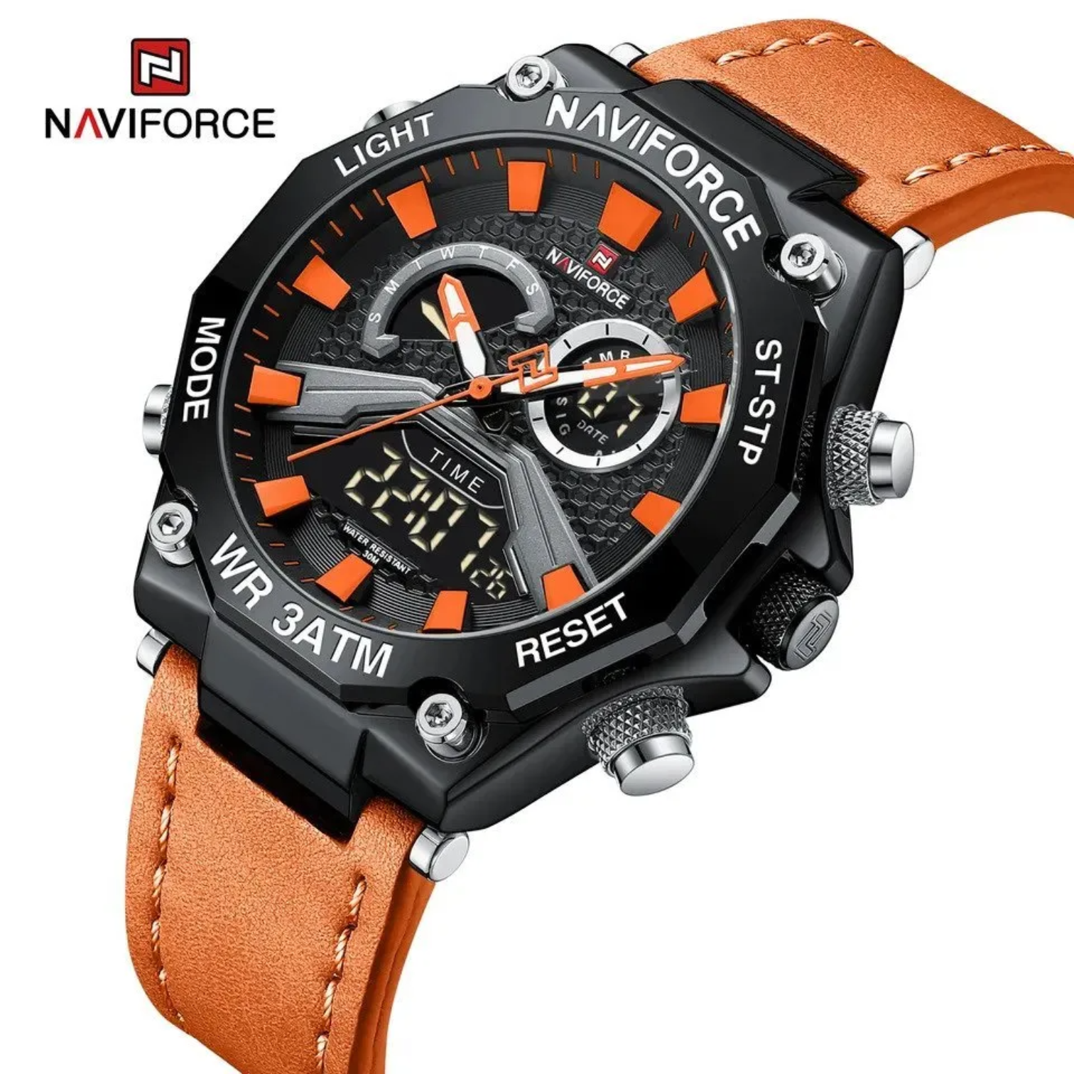 NaviForce NF-9220 Dual Time Latest Edition Hand Watch for Boys