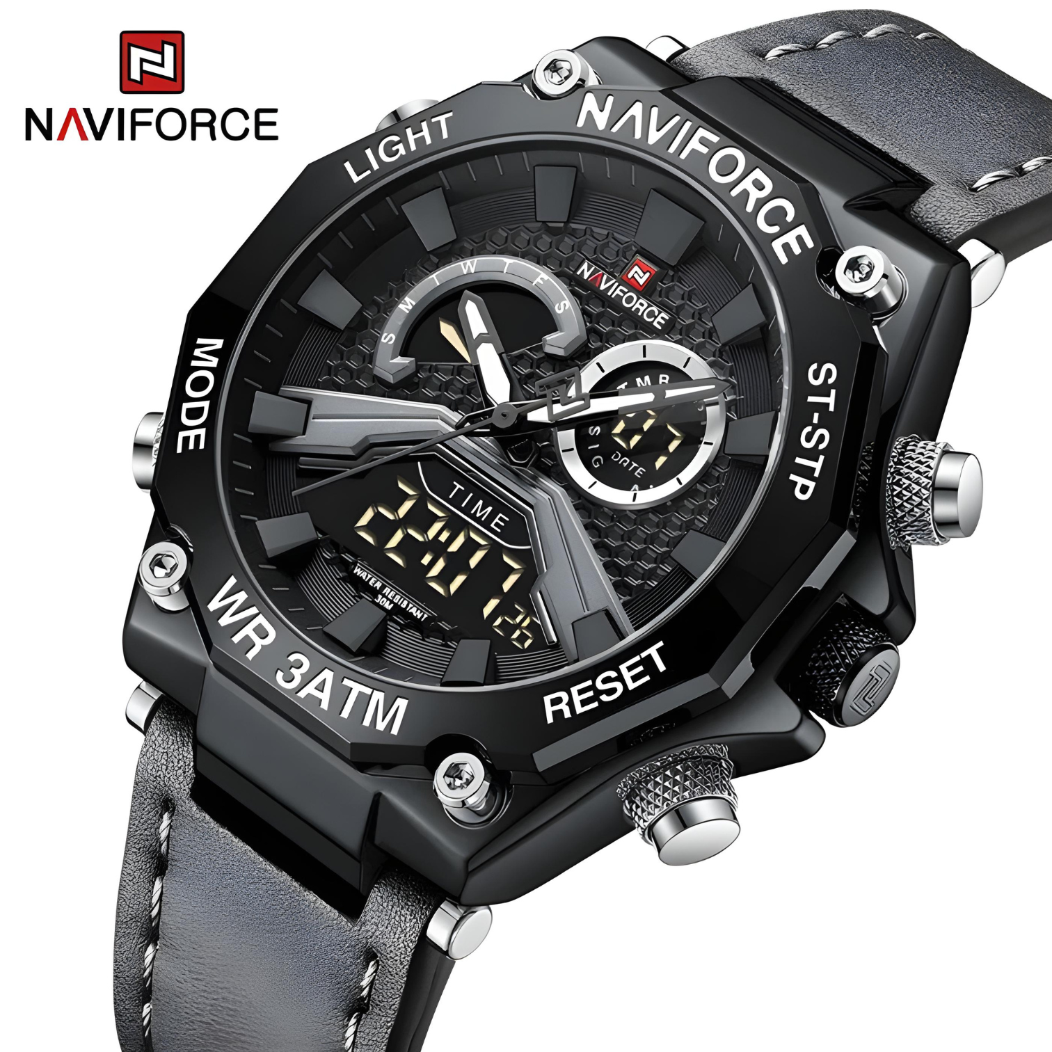 NaviForce NF-9220 Dual Time Latest Edition Hand Watch for Boys