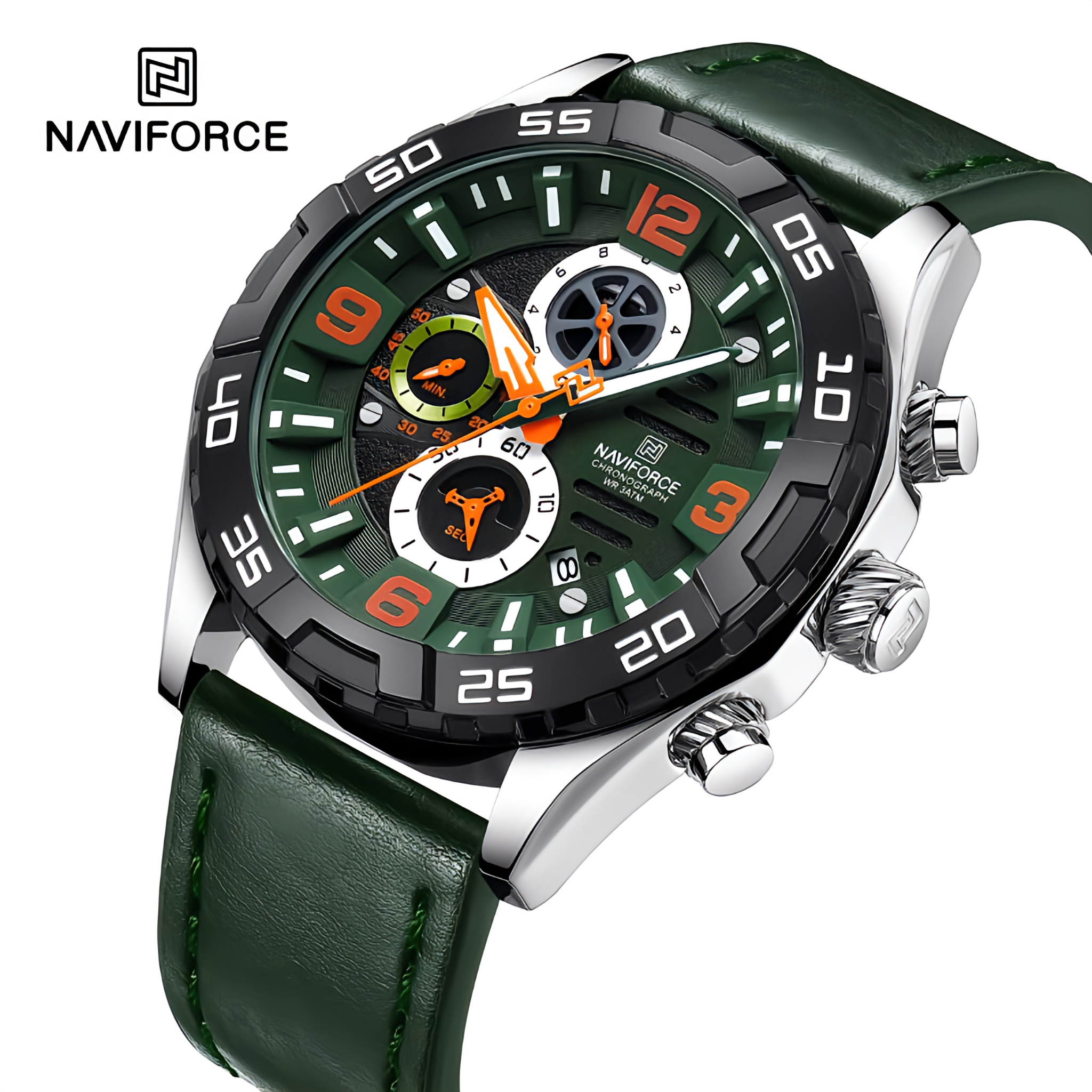 Naviforce NF-8043 ChronoGlide Watch - Men's Chronograph Timepiece