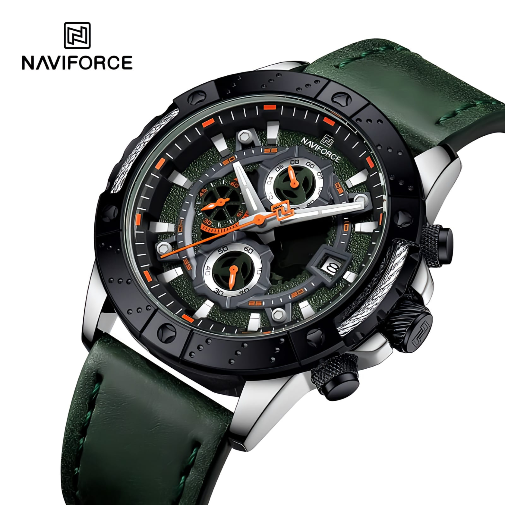 Naviforce NF 8055 ChronoCrest Men's Chronograph Watch