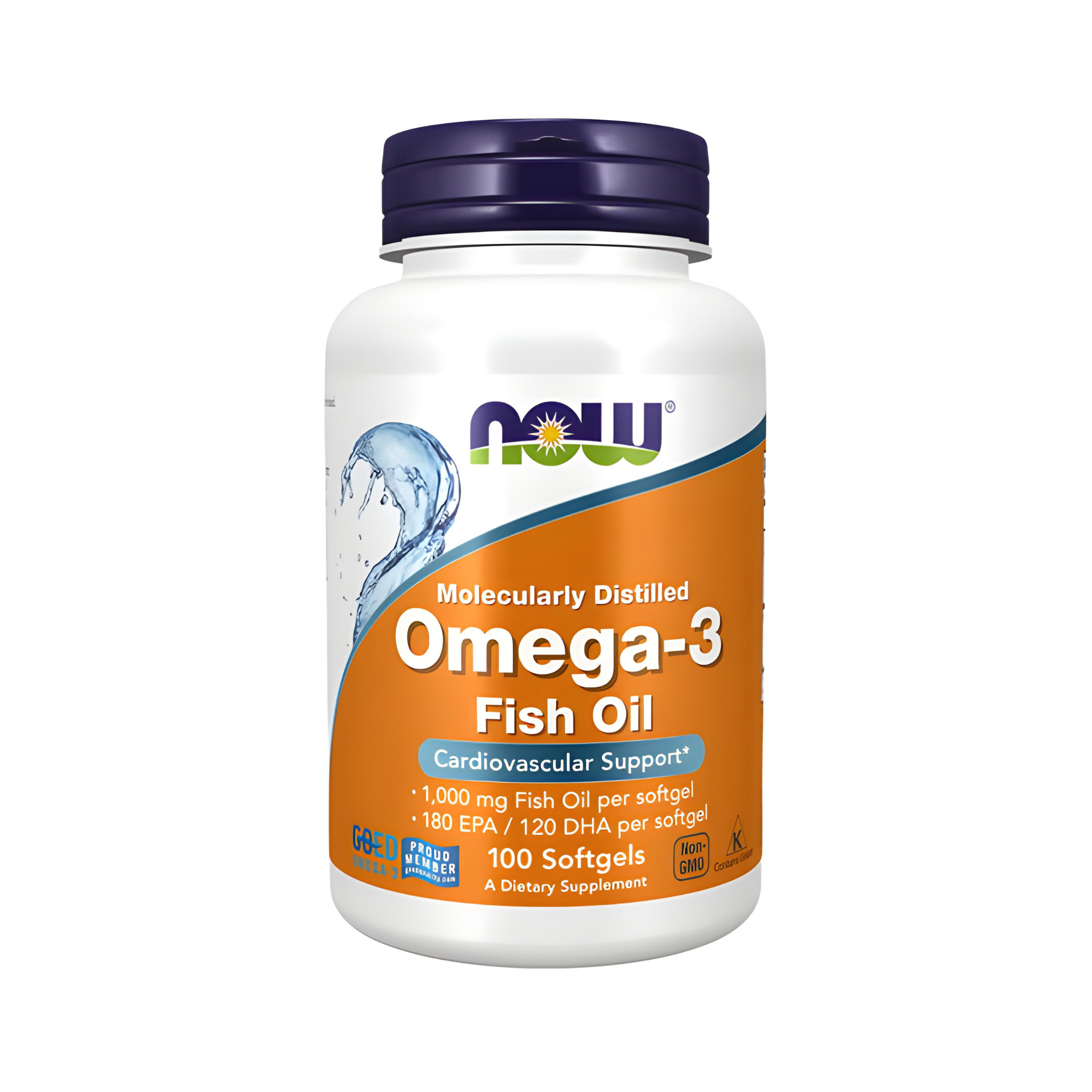 Now Foods Omega-3 Fish Oil Softgels - 100 Count - Supports Your Health