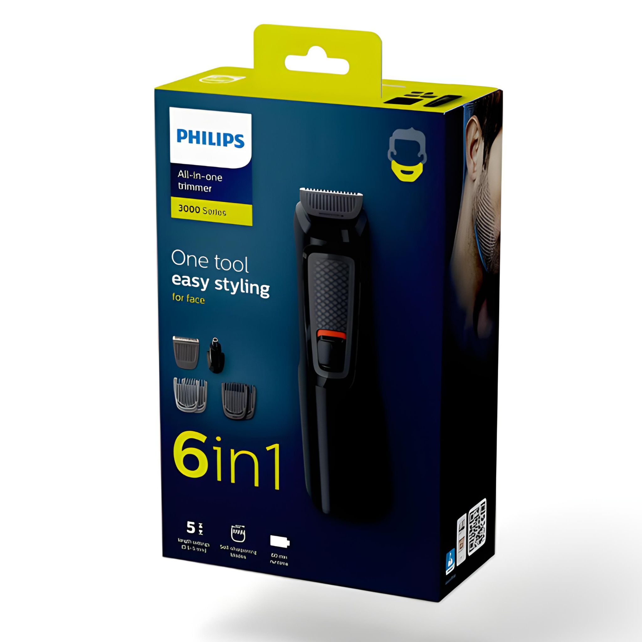 Philips Multigroom series 3000 6-in-1, MG3710 Beard Trimmer for Men | All-in-One Grooming Kit for Salon-Quality Results