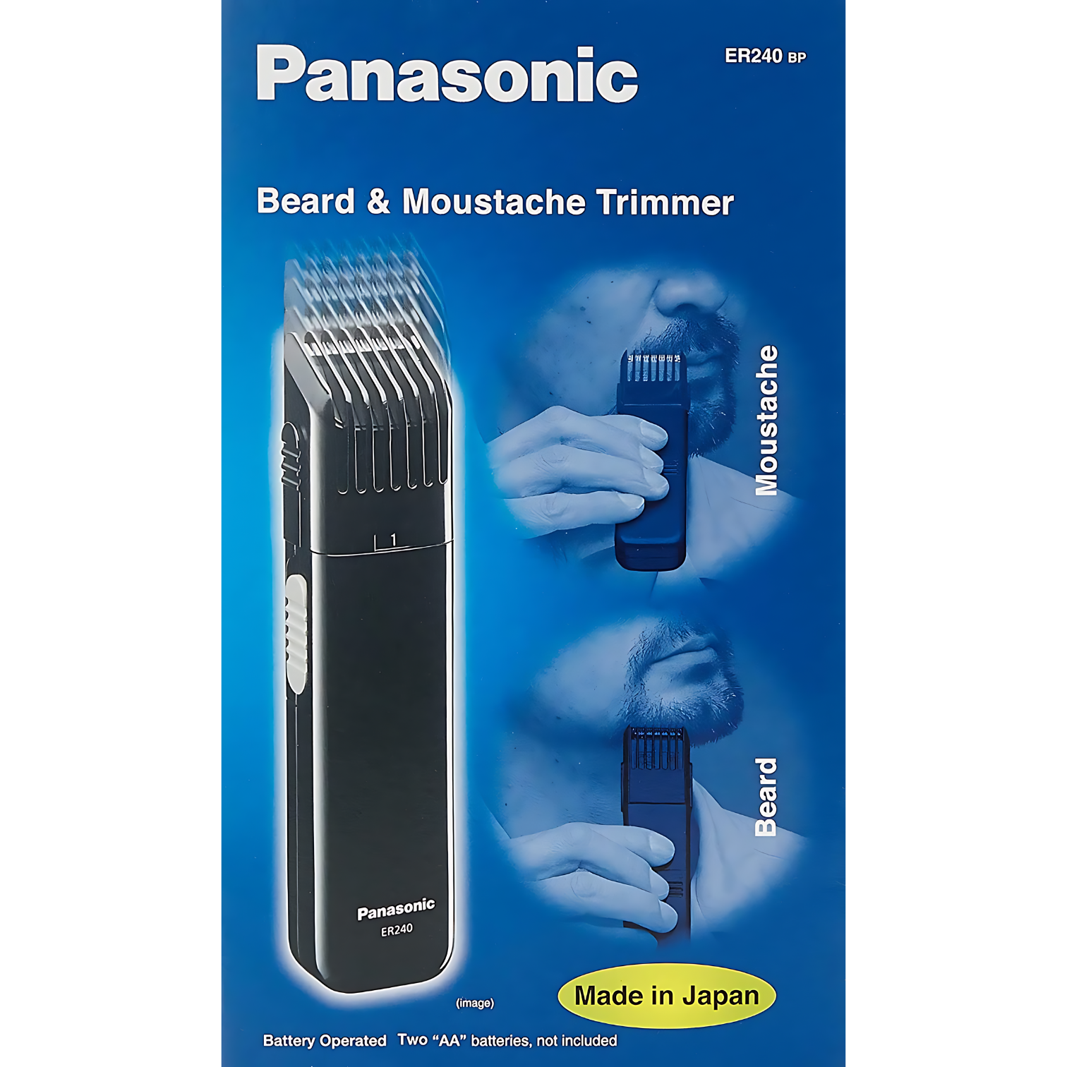 Panasonic ER240 Beard and Mustache Trimmer - Salon-Quality Grooming for Men