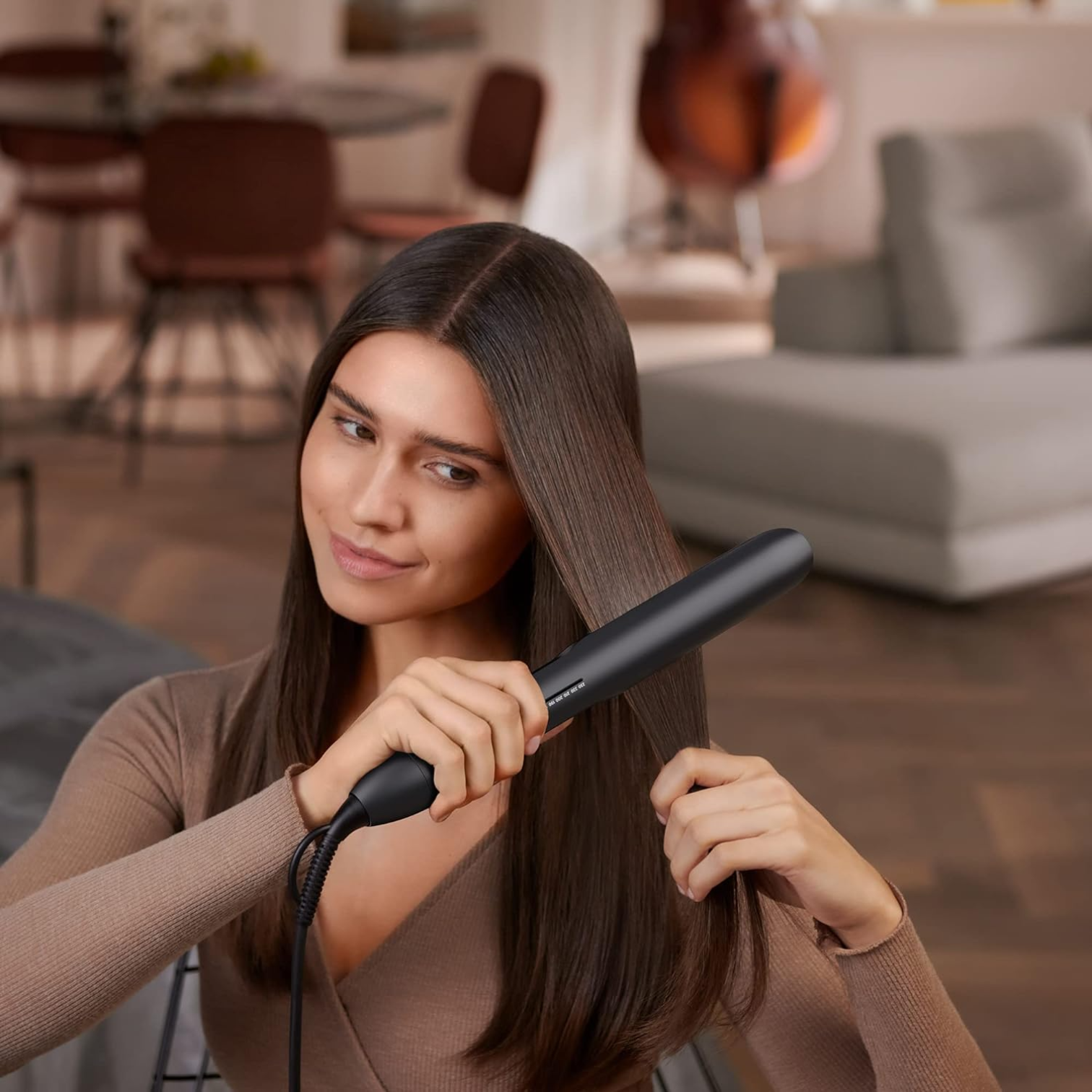 Philips Hair Straightener 5000 series with Thermoprotective Technology - BHS510 | Salon-Quality Hair Styling at Home