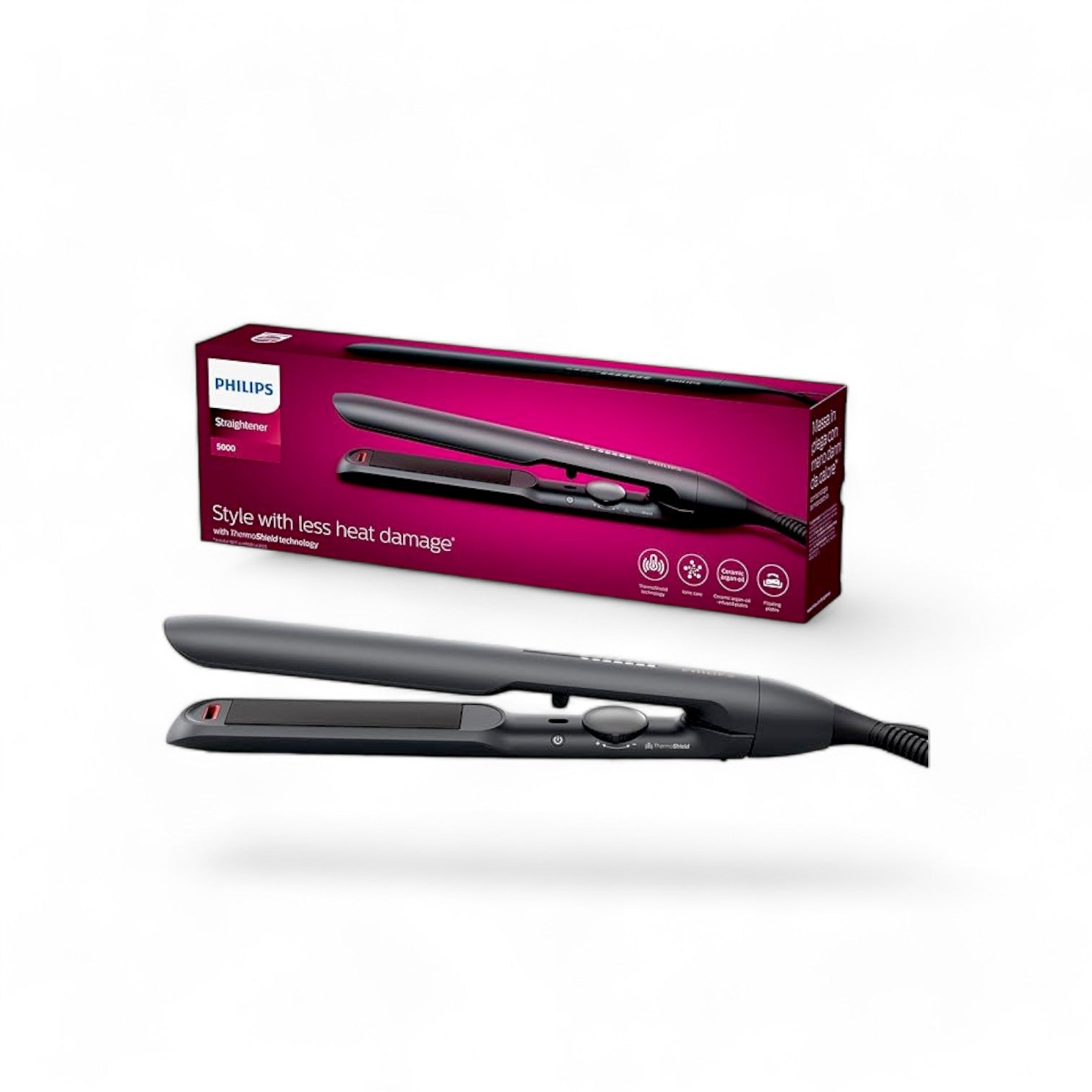 Philips Hair Straightener 5000 series with Thermoprotective Technology - BHS510 | Salon-Quality Hair Styling at Home