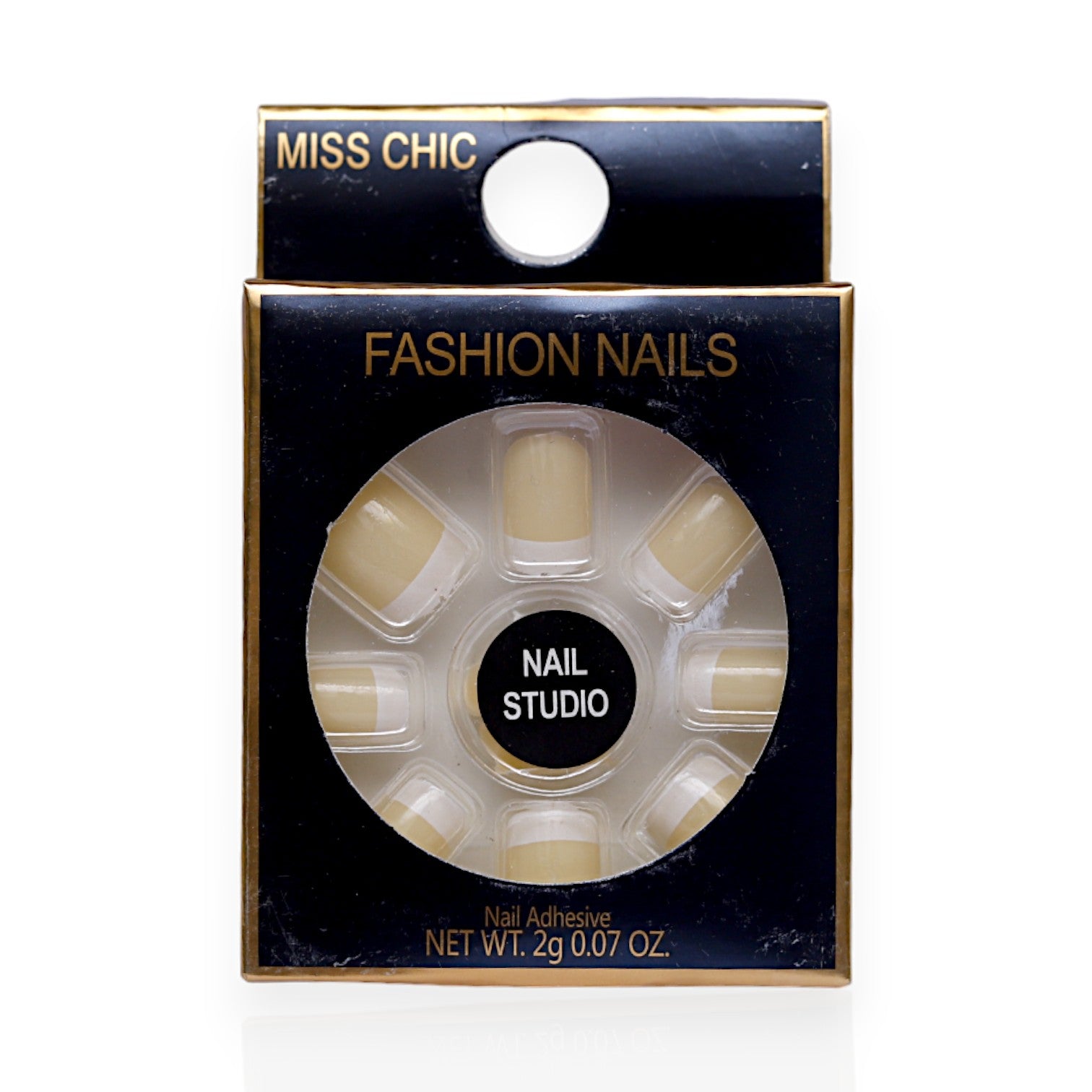 Press on Toenails - Medium Length Fake Toenails French Tips Nails Full Cover False Nails for Women & Girls - Light Glossy Yellow Nails