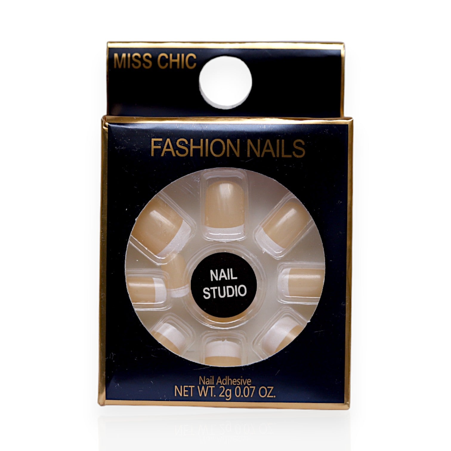 Press on Toenails - Medium Length Fake Toenails French Tips Nails Full Cover False Nails for Women & Girls - Skin Color Nails